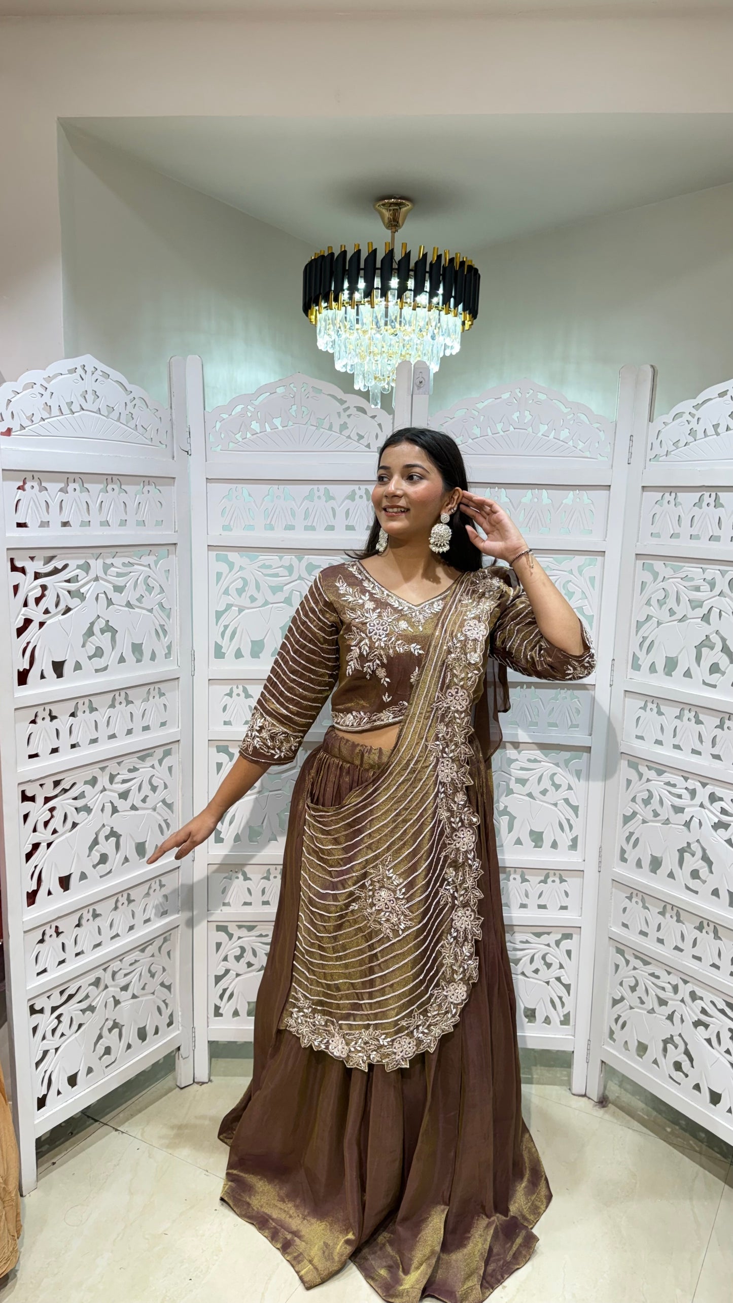 Drape lehenga