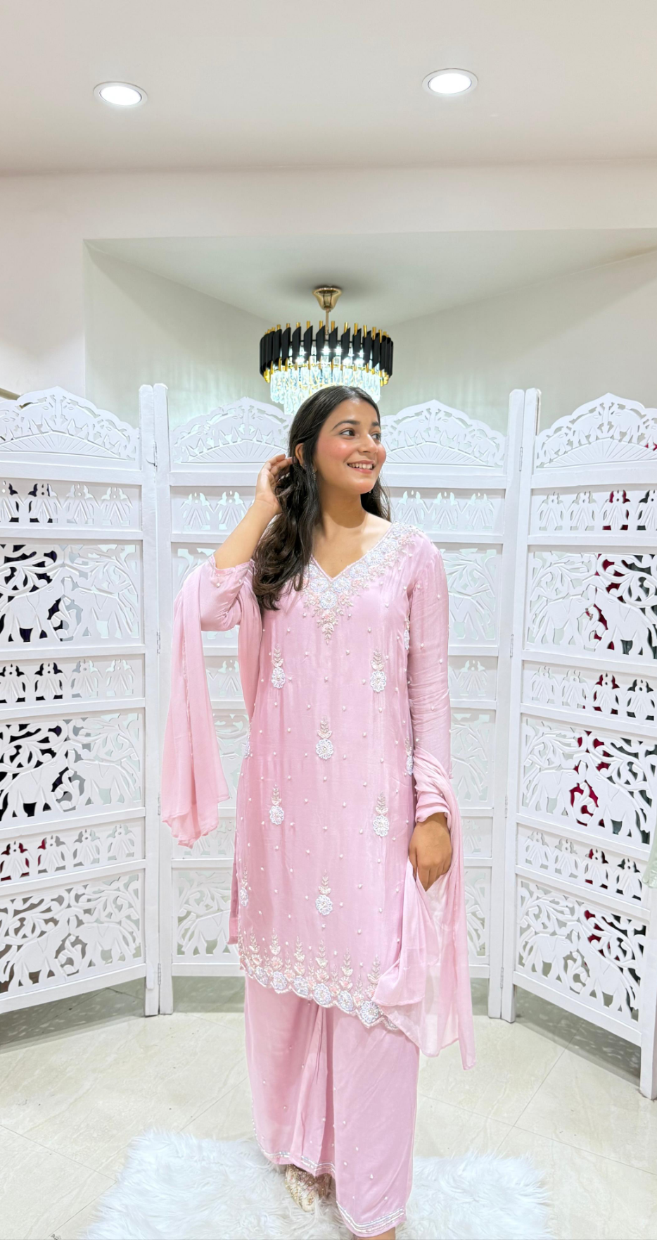 Kurti plazo dupatta