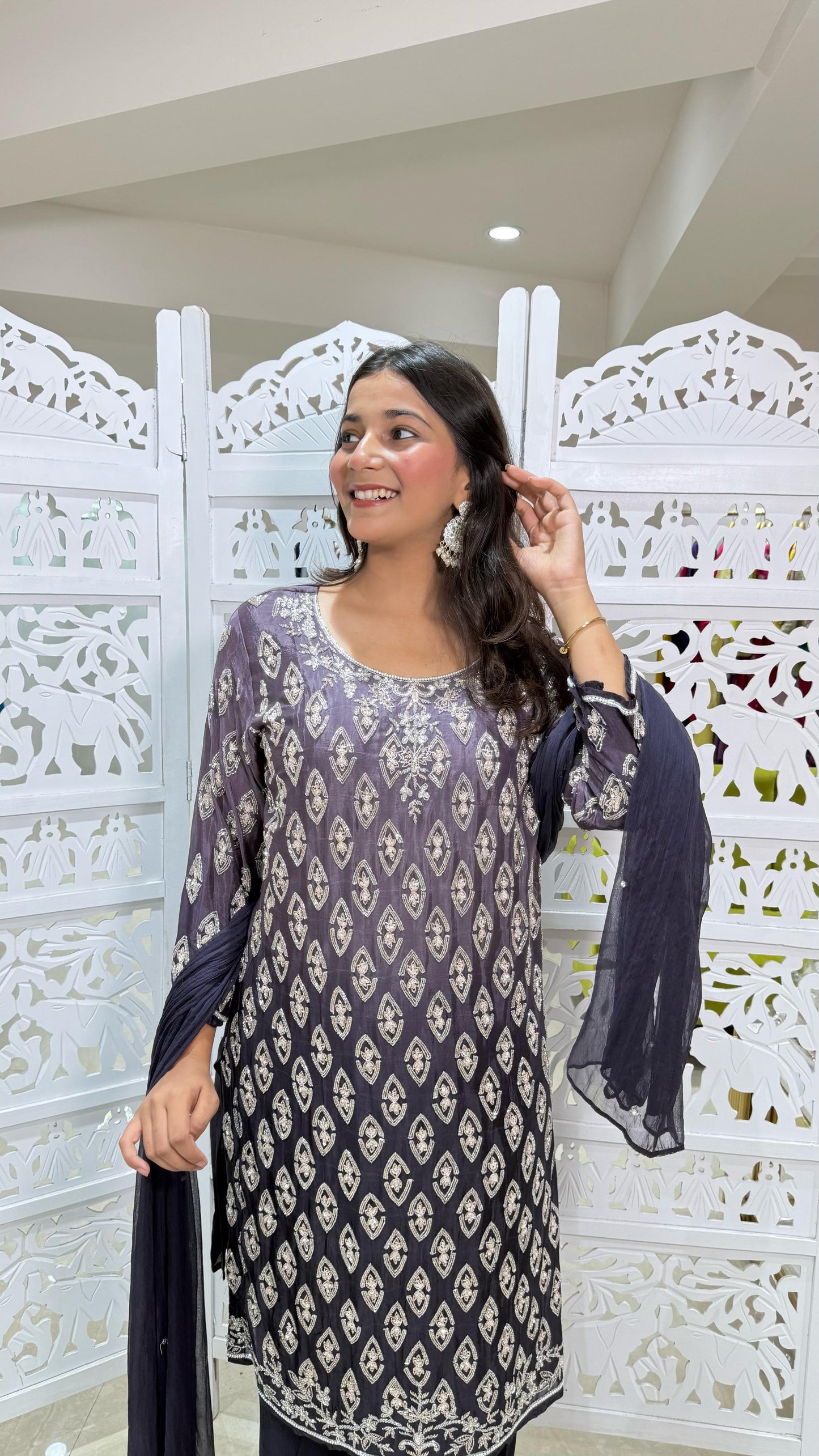 Kurti plazo with dupatta