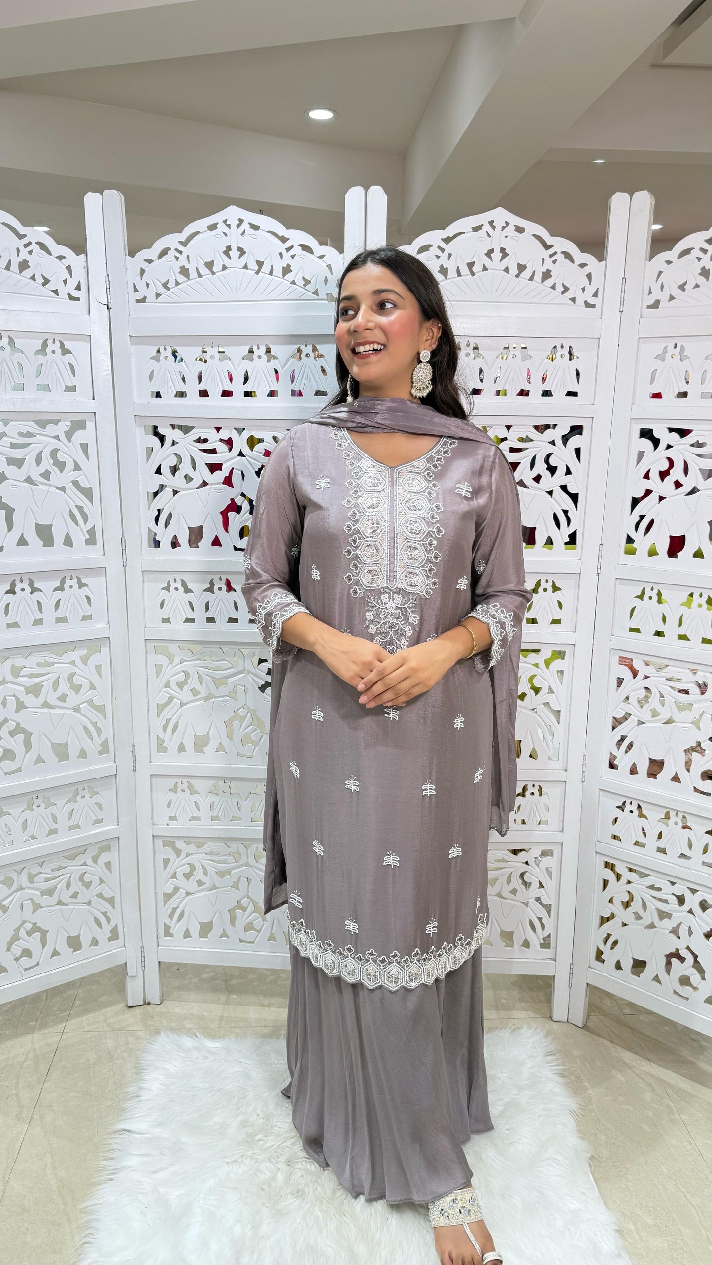 Kurti plazo with dupatta
