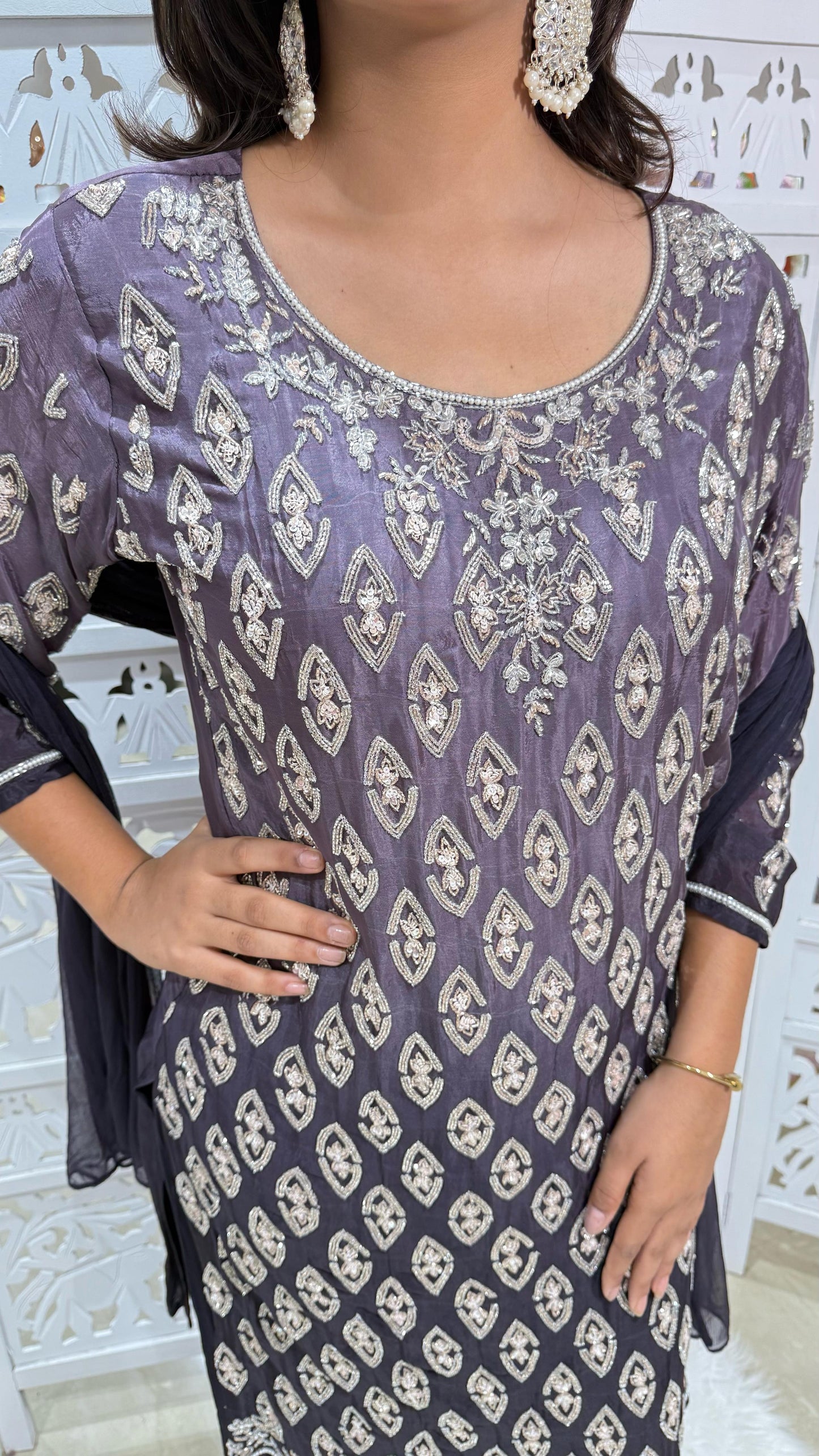 Kurti plazo with dupatta