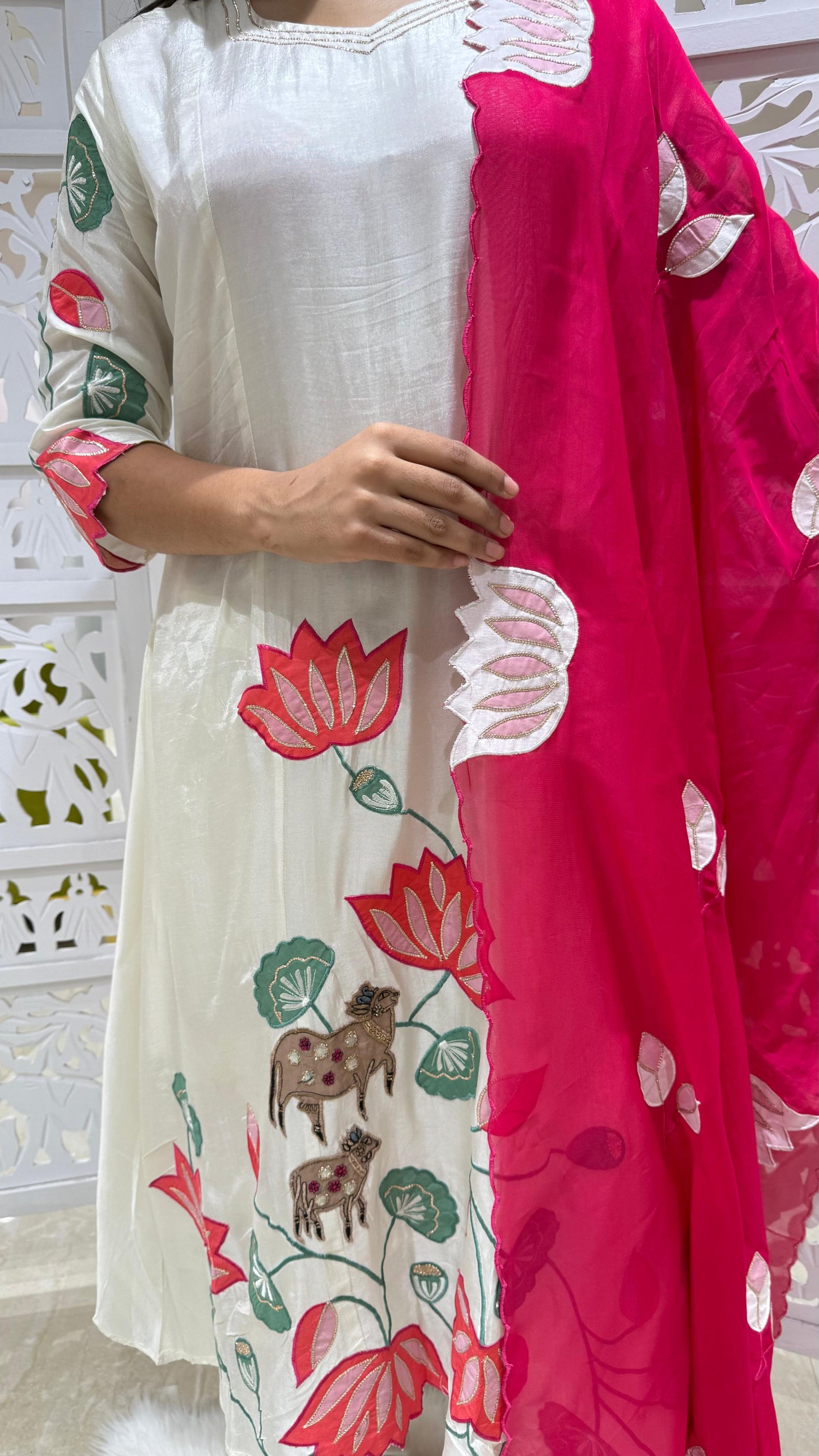 Kurti pant with dupatta