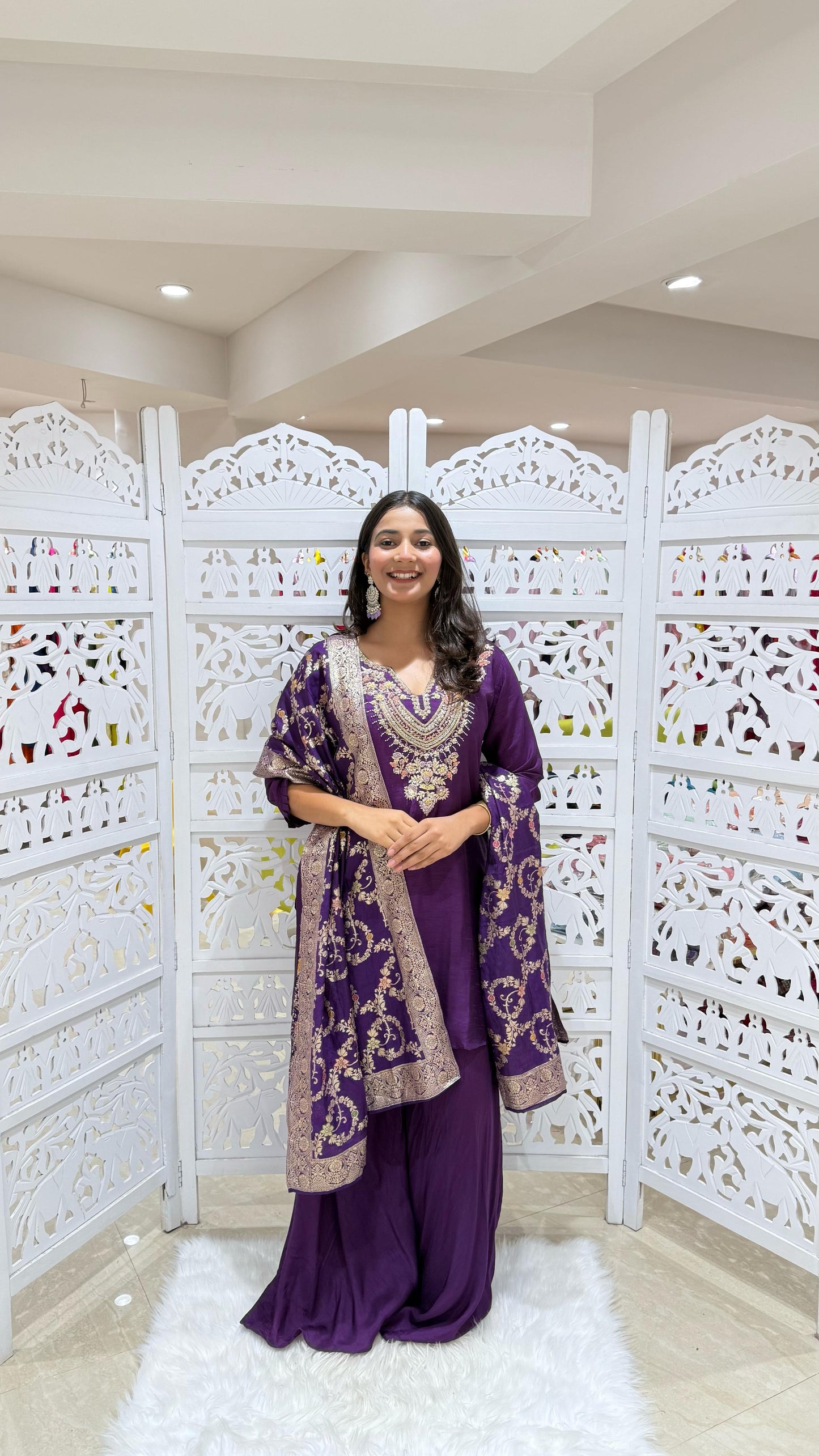 Kurti plazo dupatta