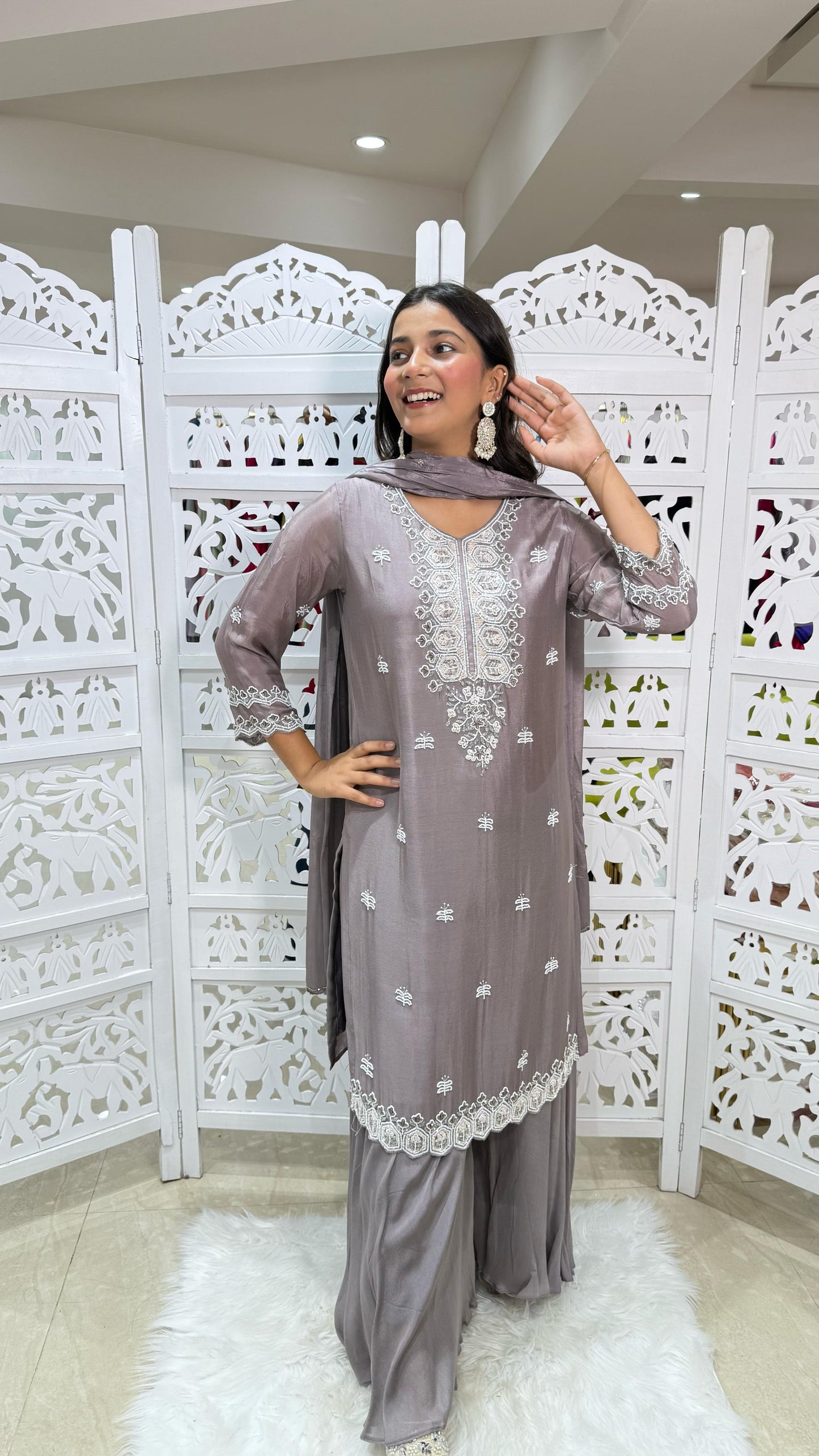 Kurti plazo with dupatta