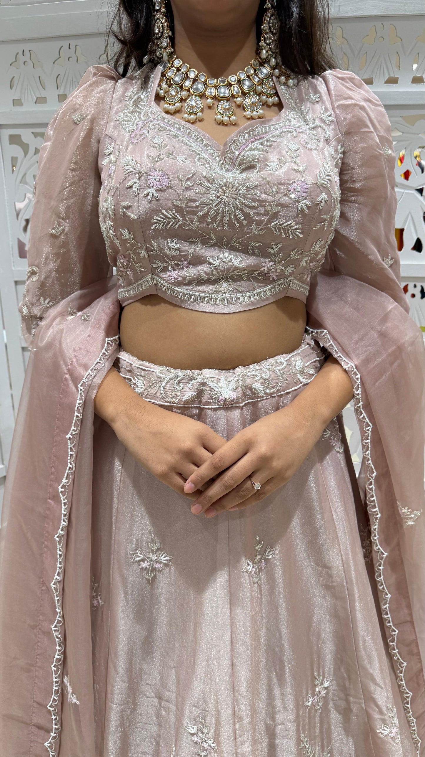 Lehenga Sequence Kathdaana jardoshi motiwork
