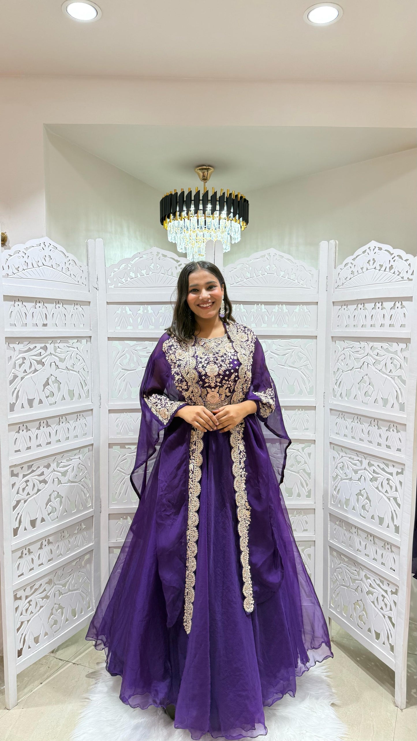 Lehenga jardoshi motiwork