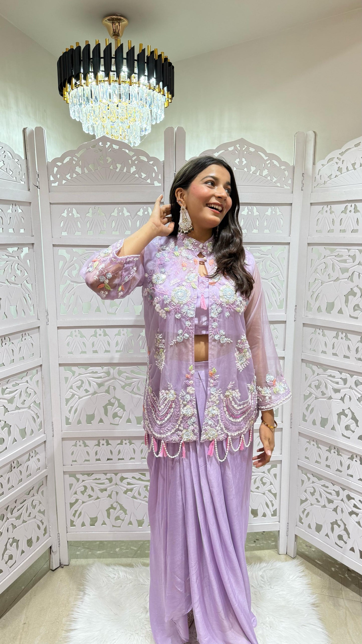 Indo-western Motiwork Threadwork