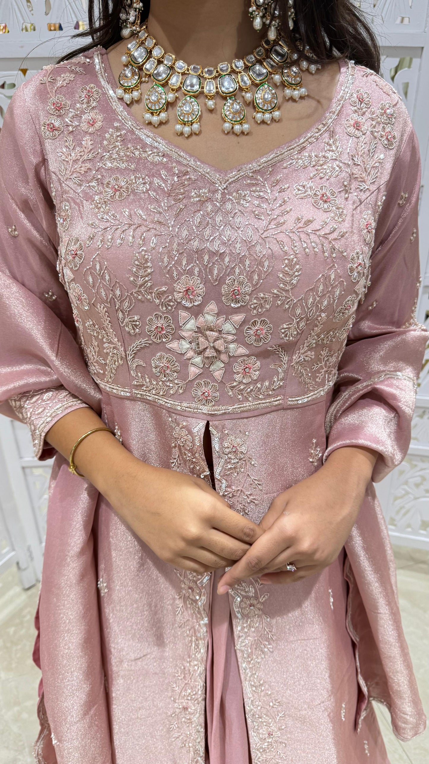 Lehenga jardoshi motiwork Sequence threadwok