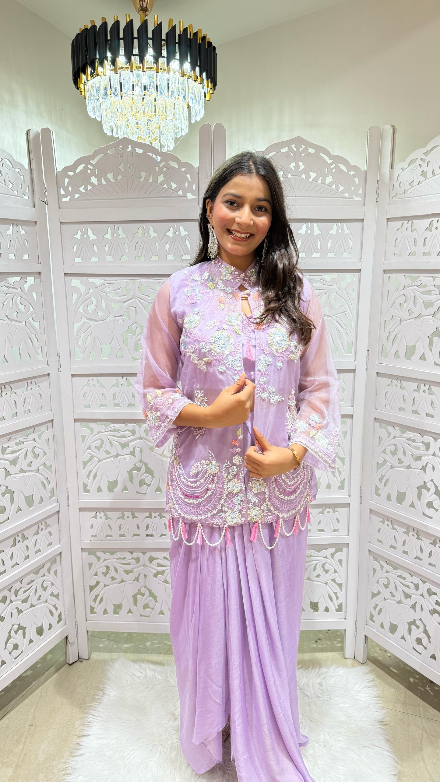 Indo-western Motiwork Threadwork