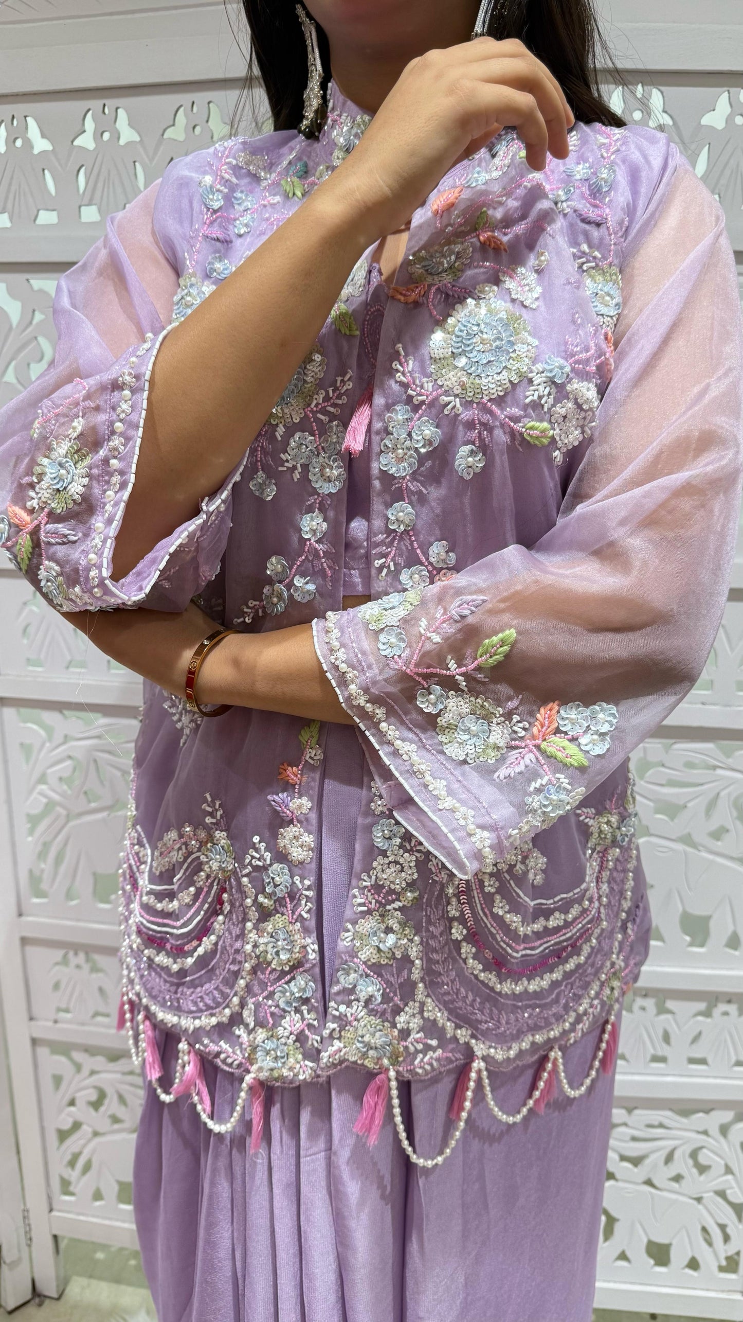 Indo-western Motiwork Threadwork