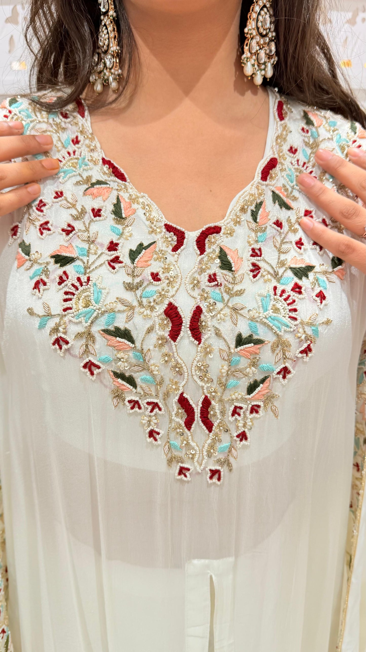 Two piece kaftan plazo