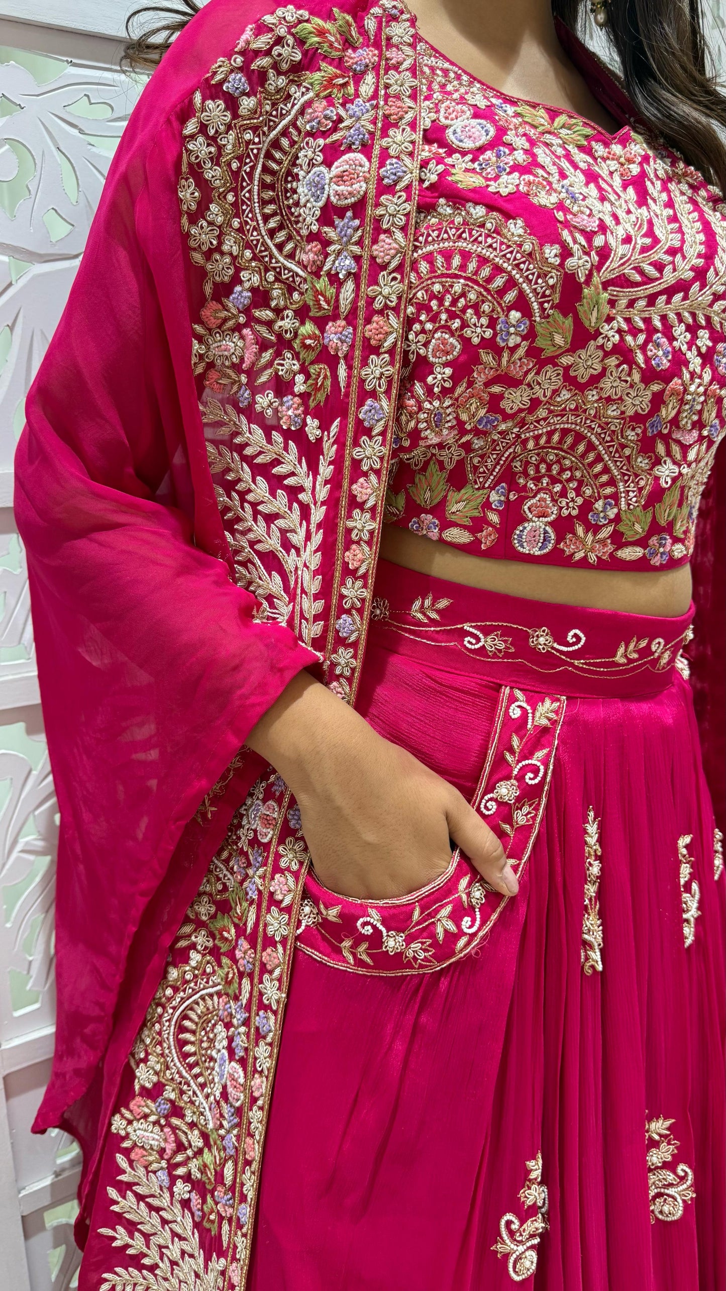 Lehenga Motiwork Sequence threadwok