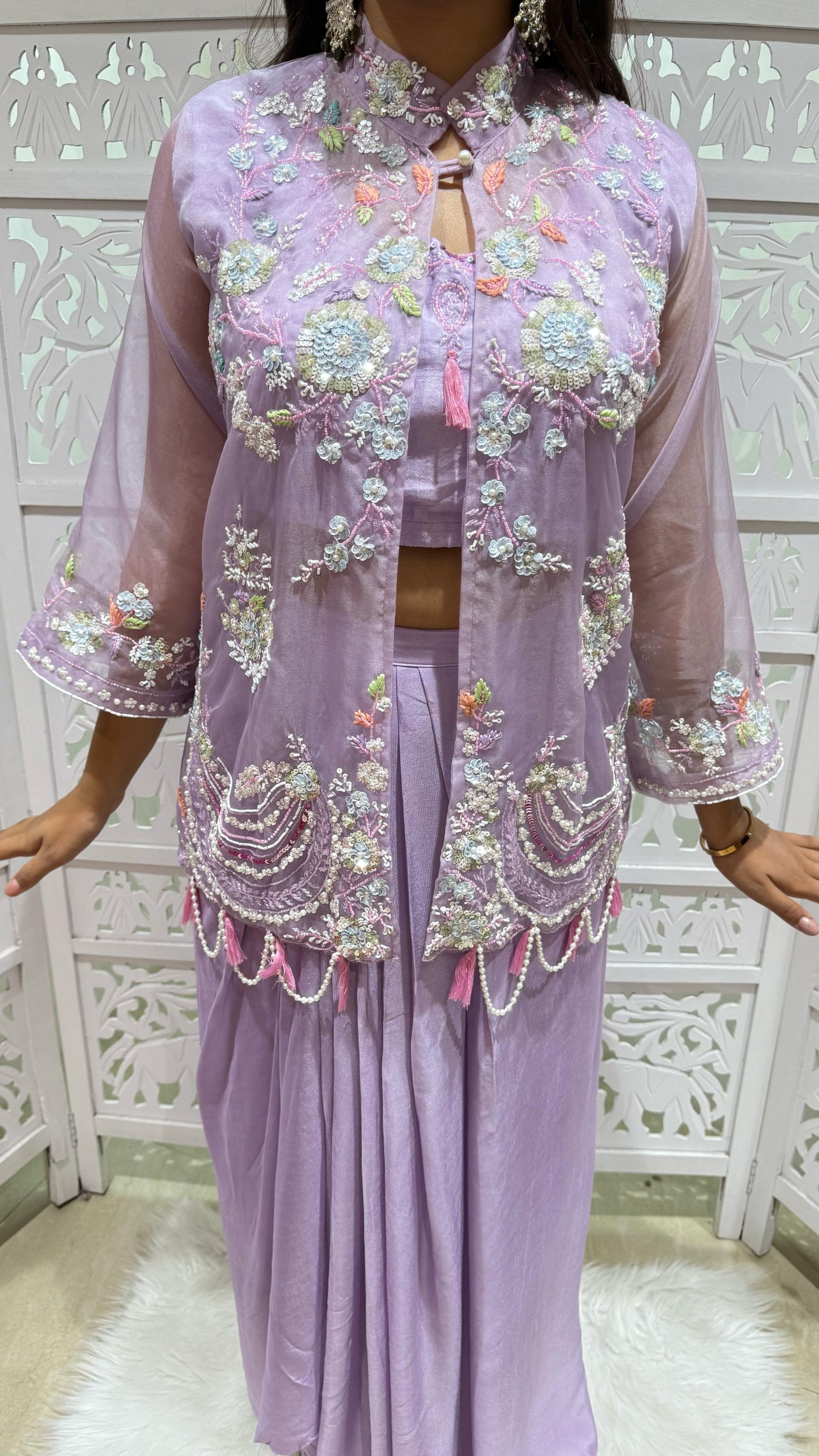 Indo-western Motiwork Threadwork