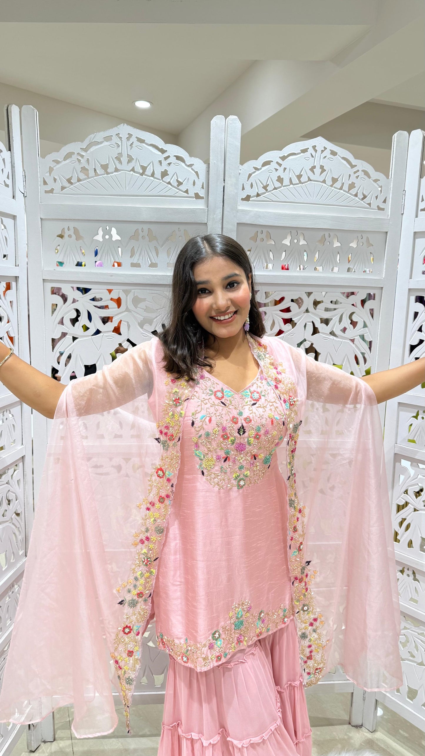 Kurti sharara with shurg