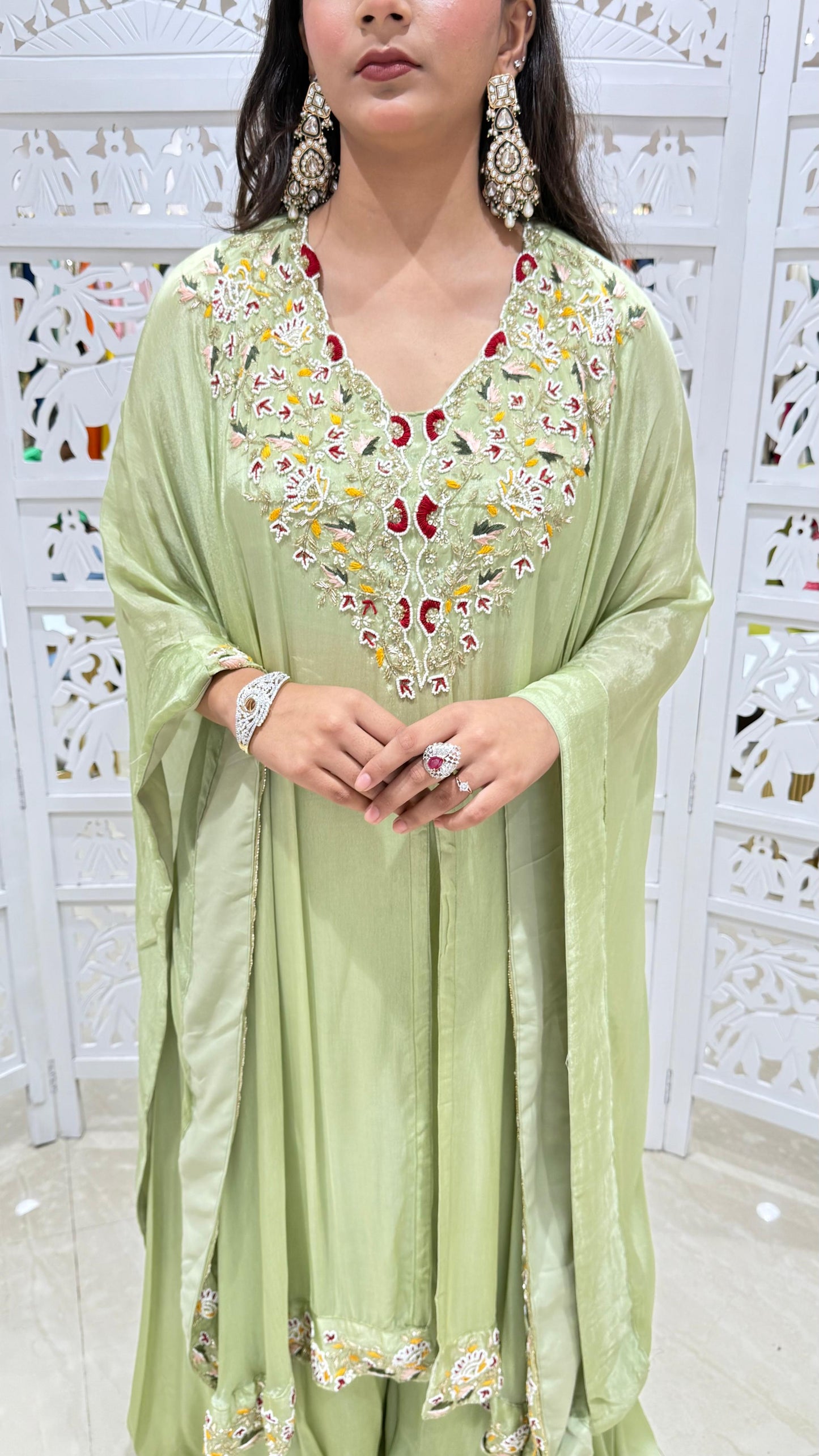 Two piece plazo kaftan