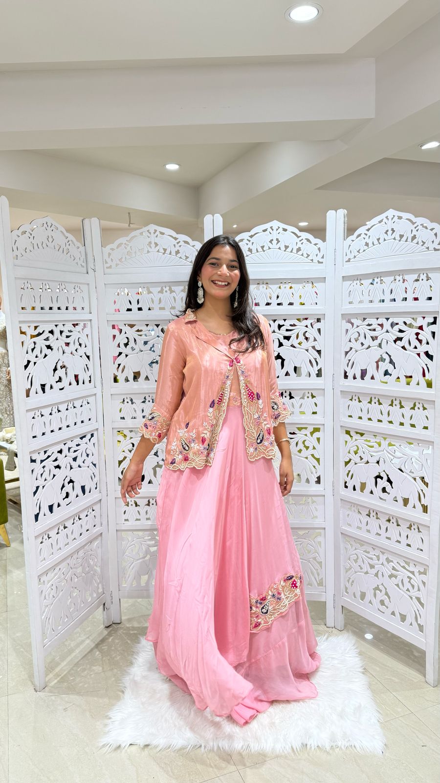 Lehenga jardoshi motiwork Threadwork Sequence patch work