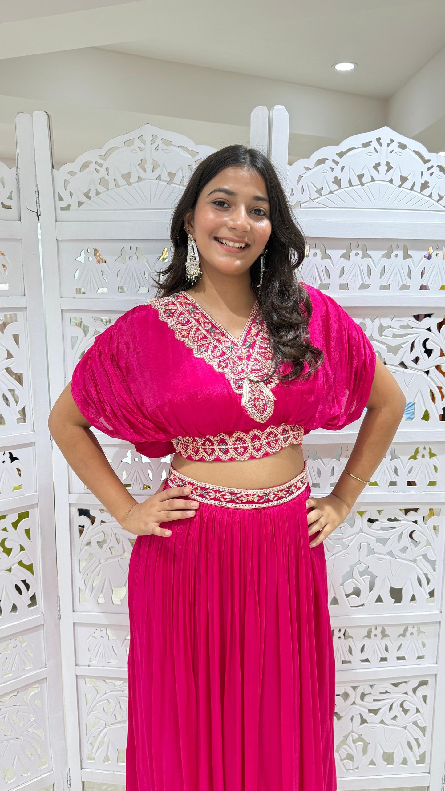 Indo-western crop top skirt
