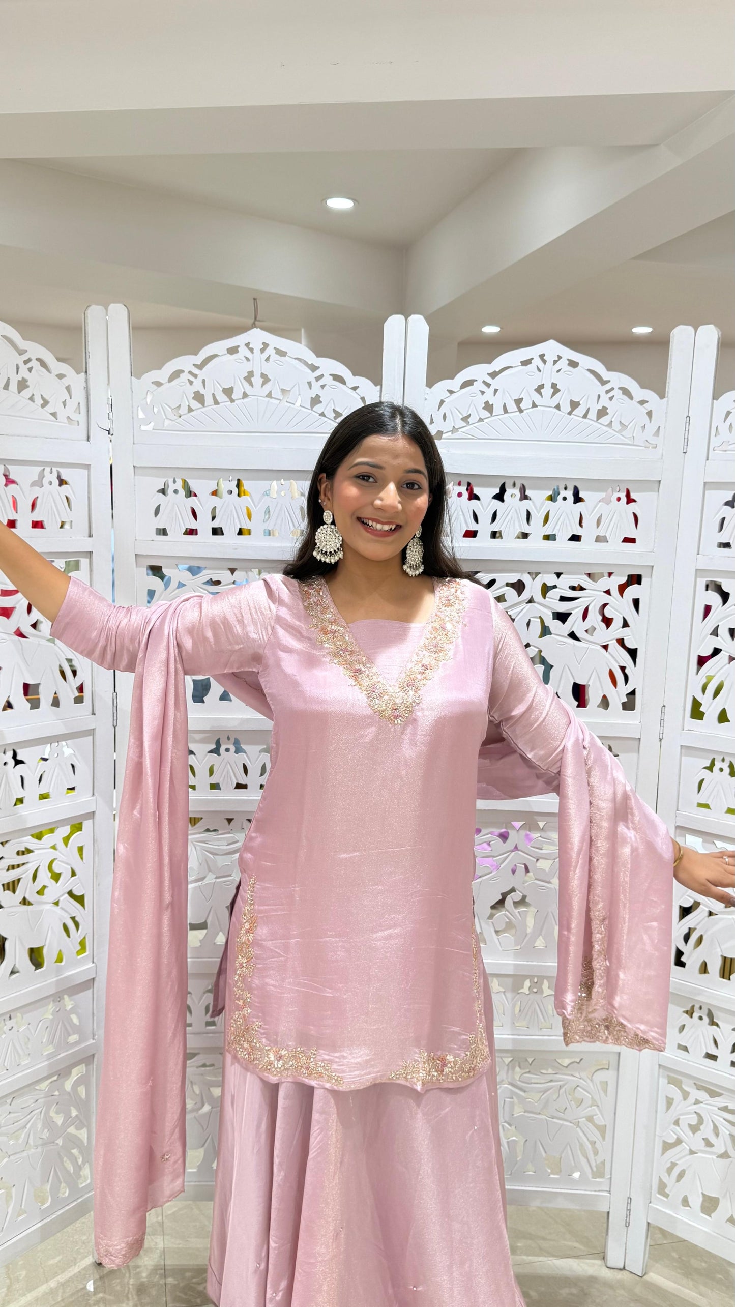 Three piece kurti skirt with dupatta