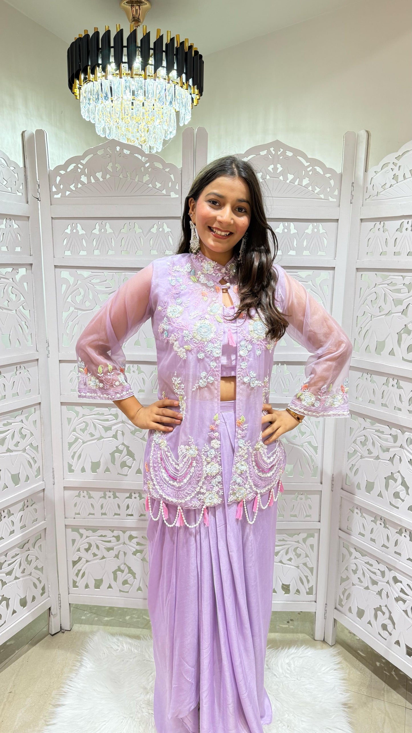 Indo-western Motiwork Threadwork