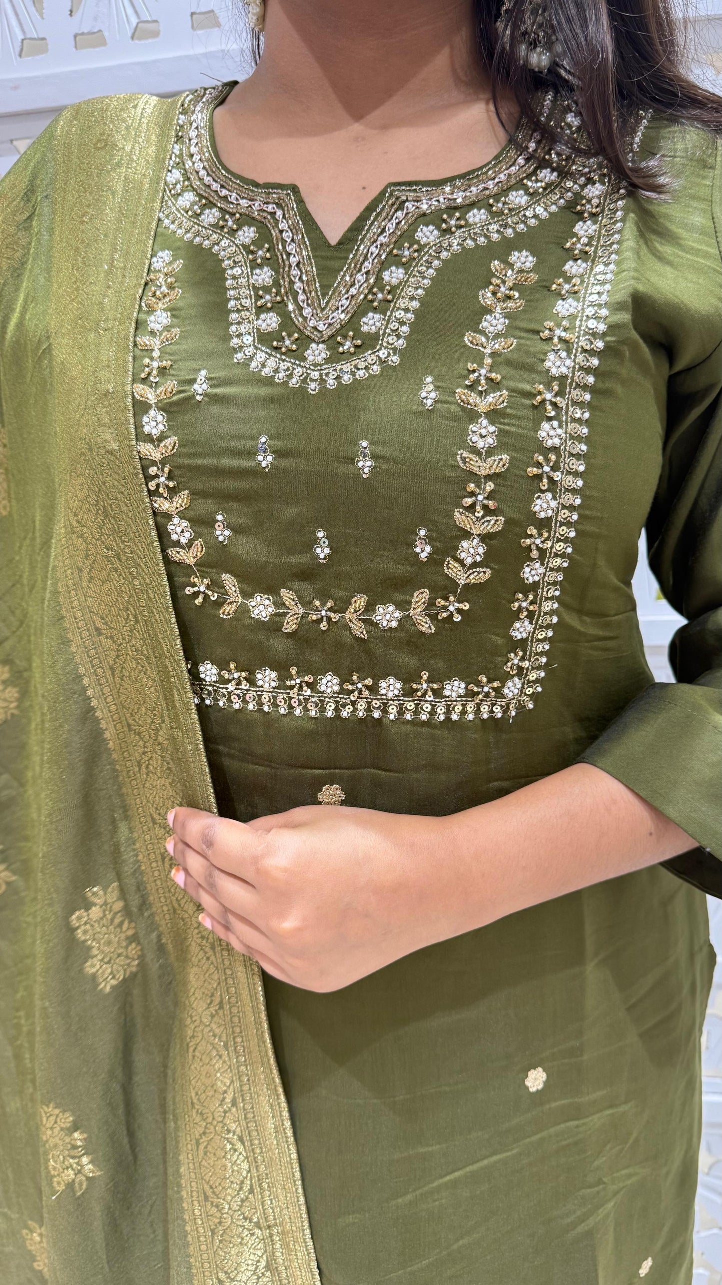 Three piece kurti pant with dupatta