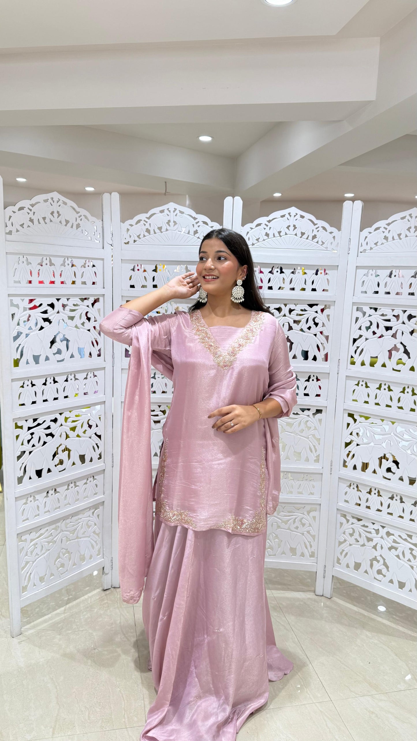 Three piece kurti skirt with dupatta