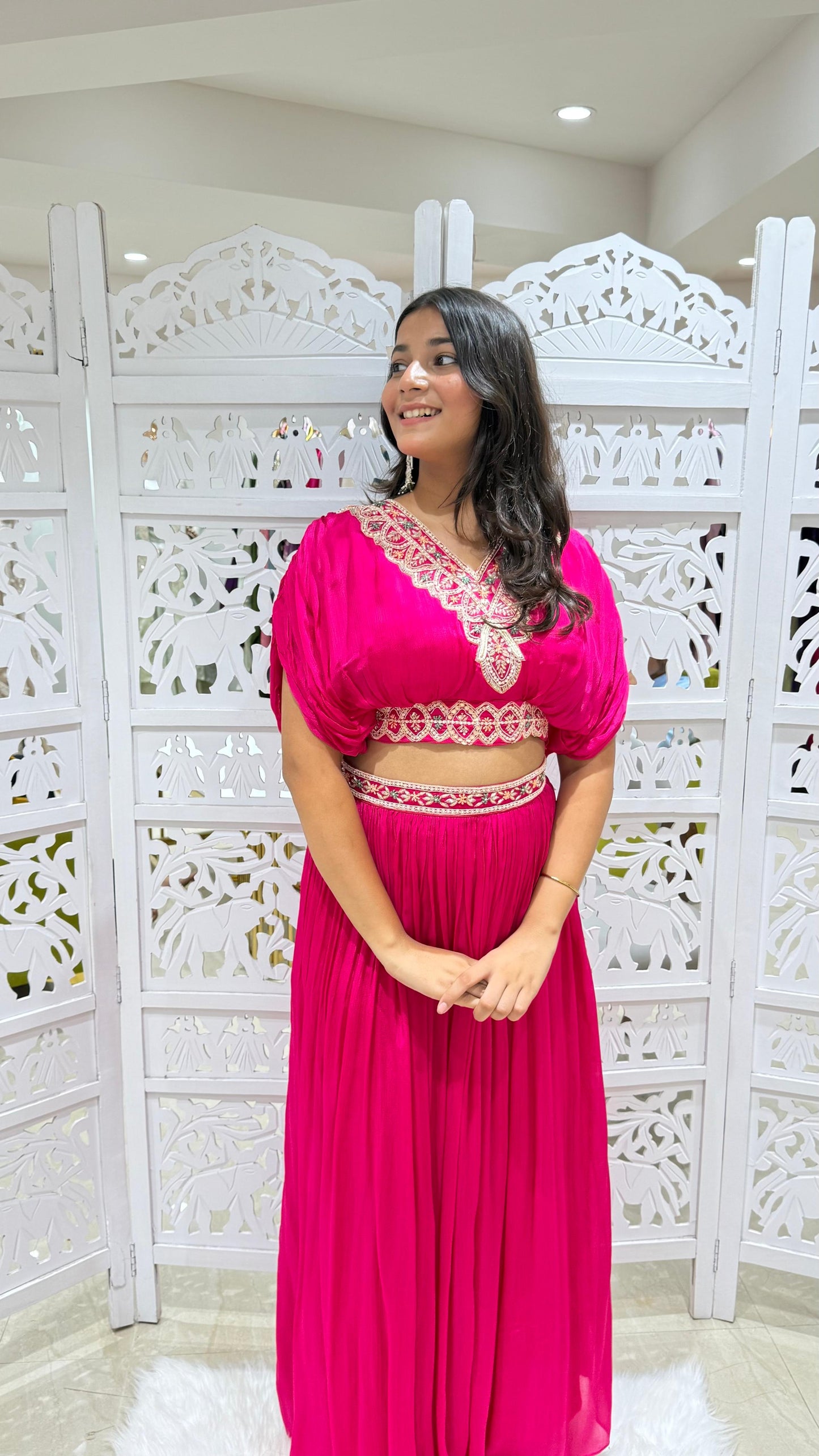 Indo-western crop top skirt