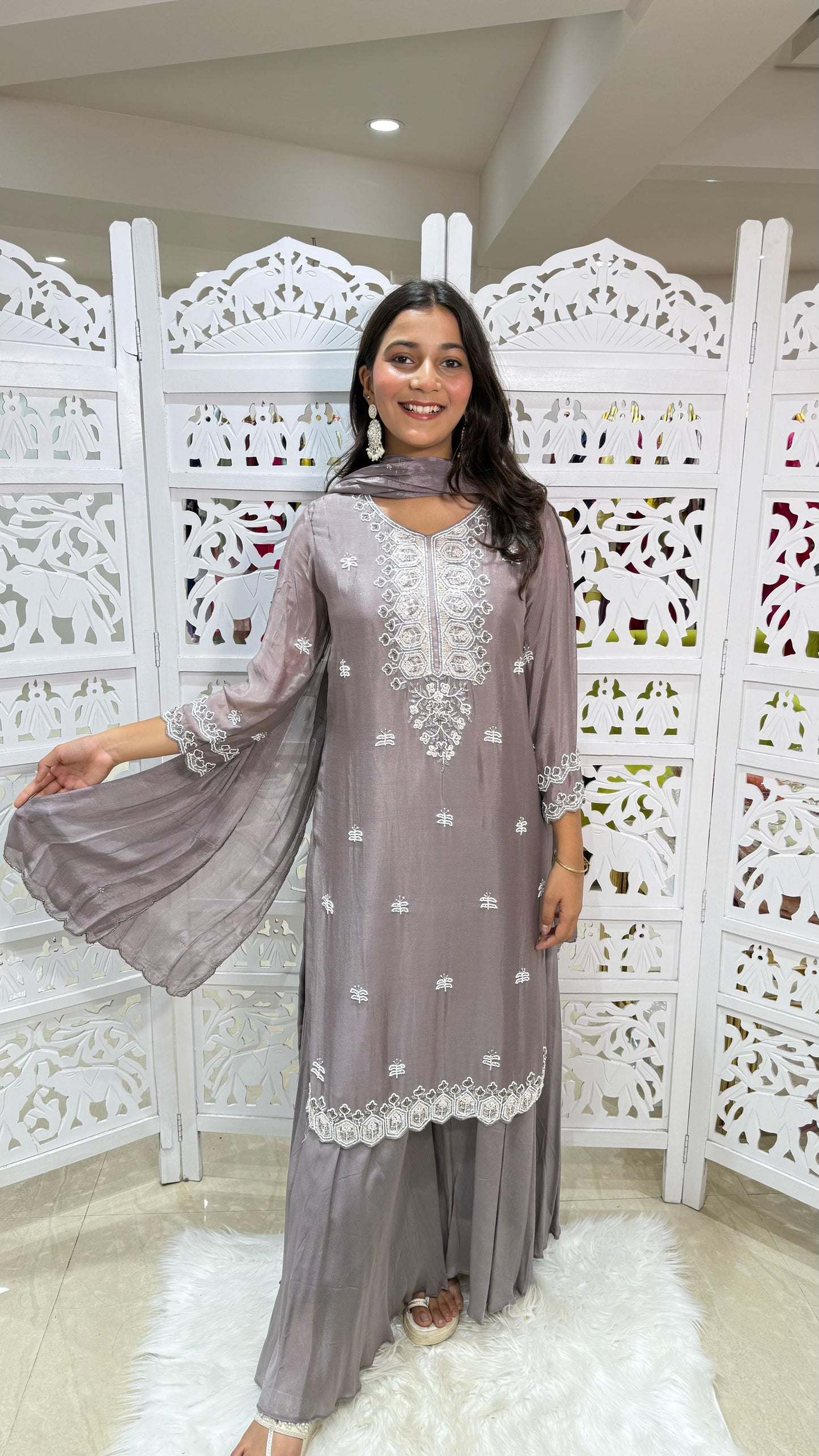 Kurti plazo with dupatta