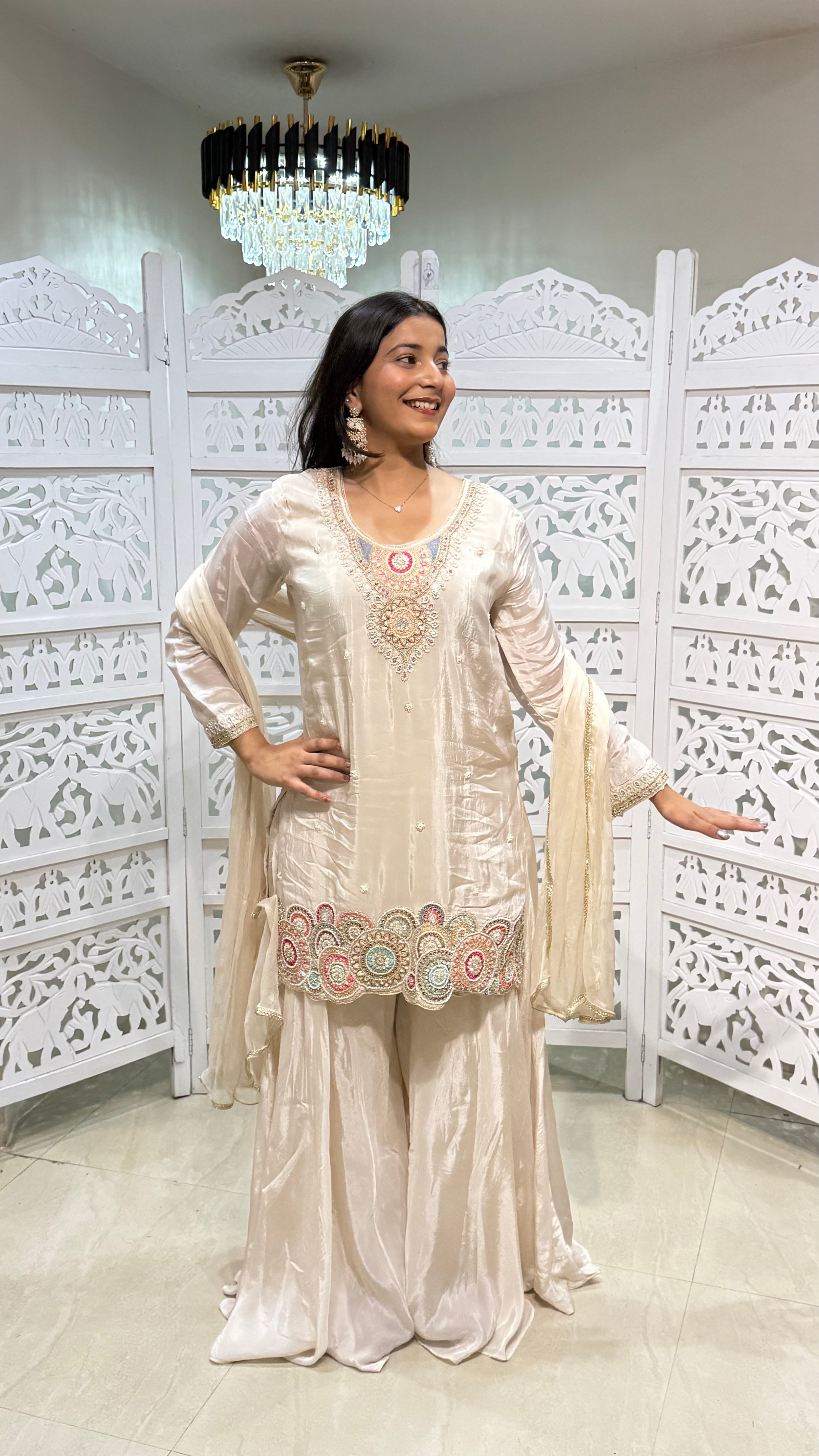 Kurti flair plazo with duppata