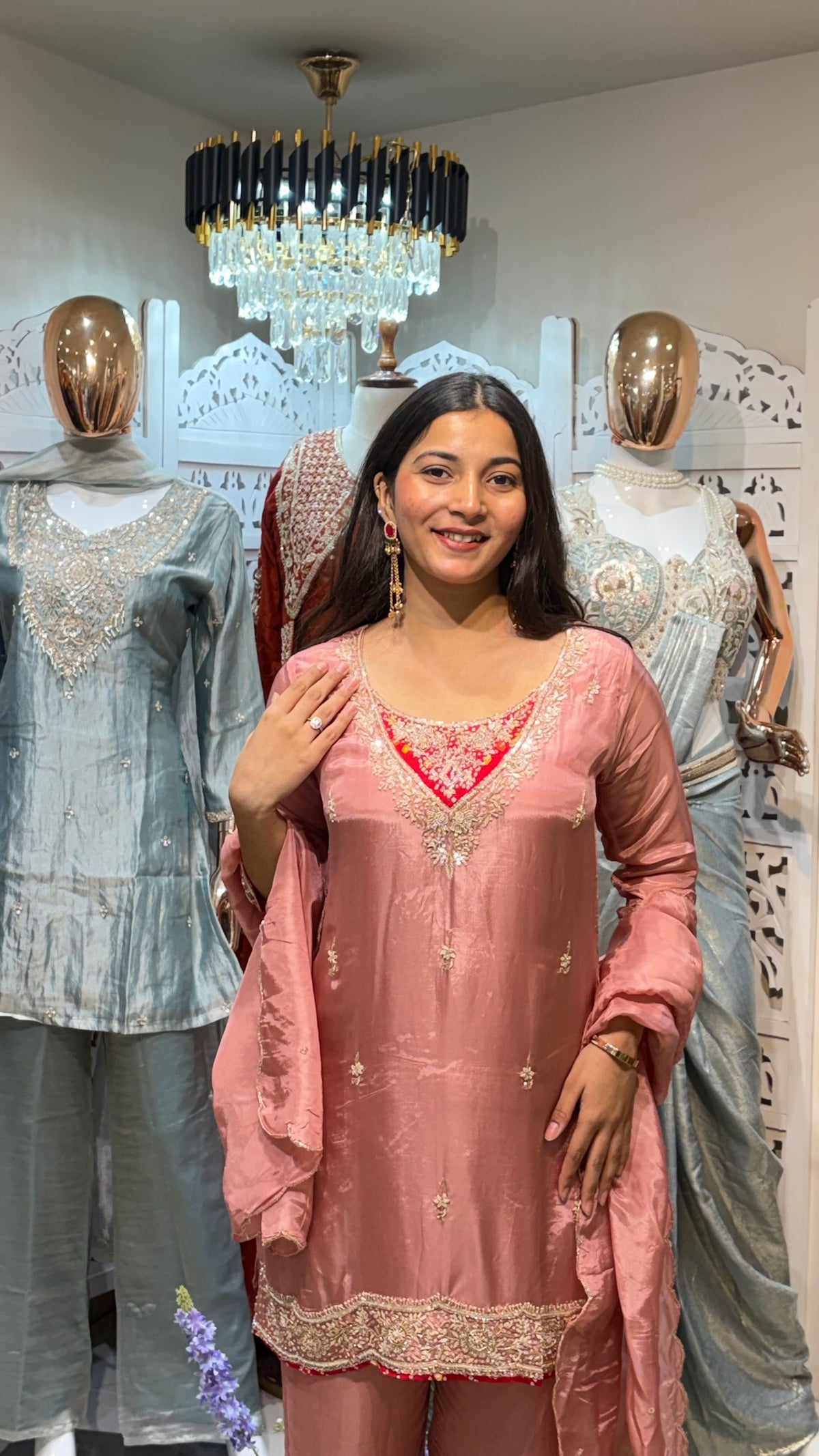 Plazo kurti duppata