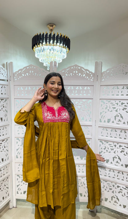 Anarkali pant with duppata