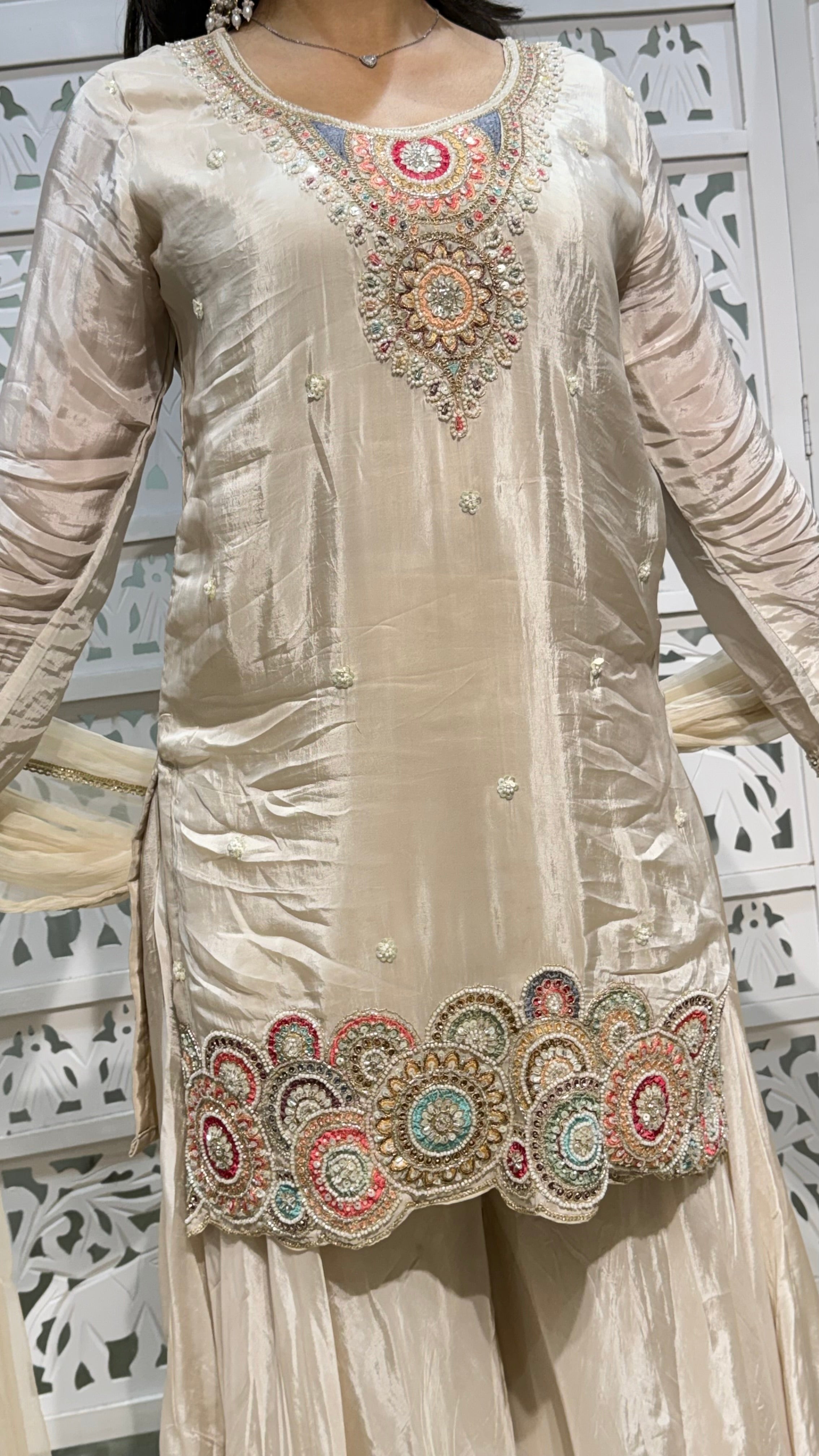 Kurti flair plazo with duppata