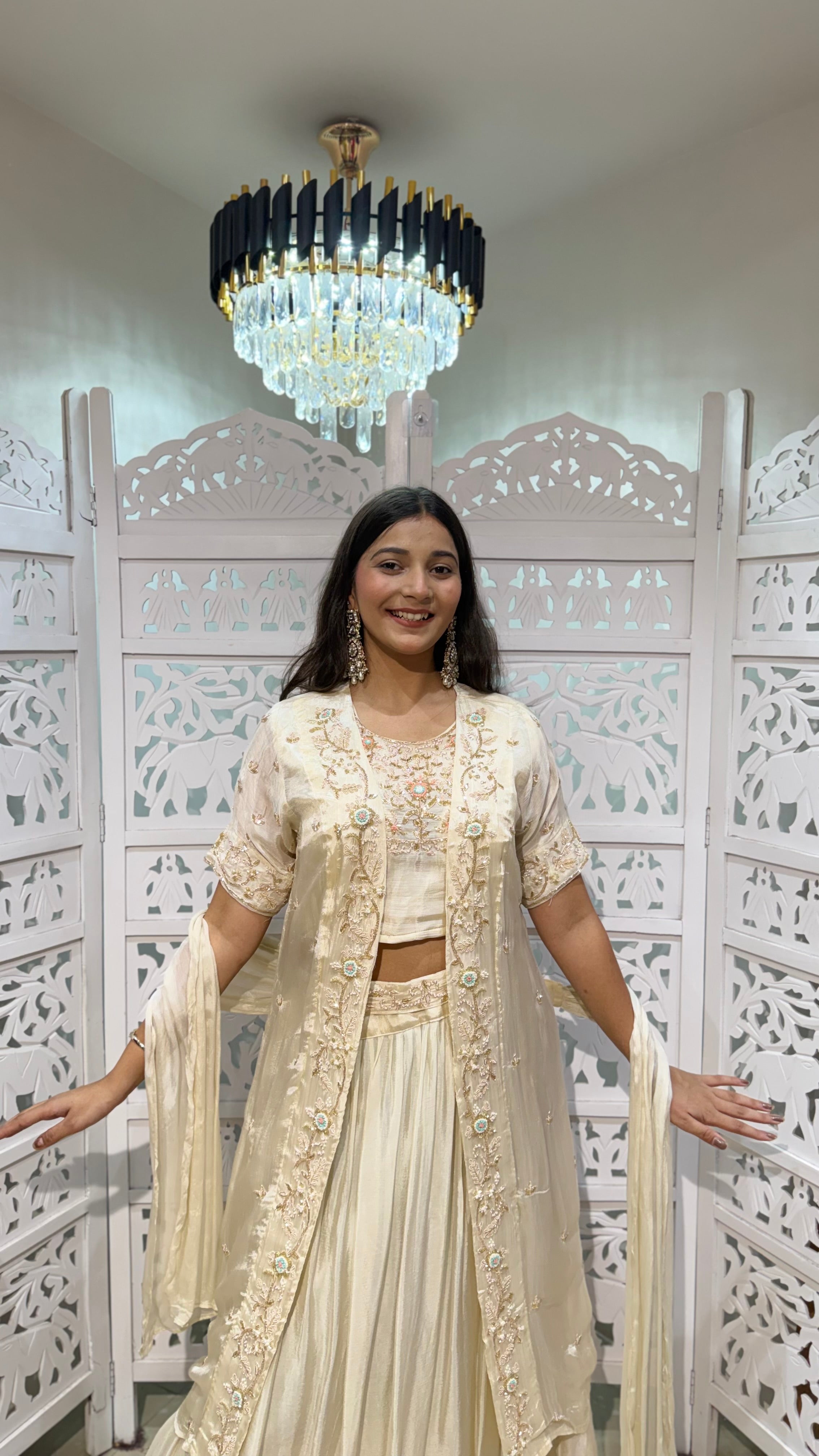 Crop top jacket with shrug