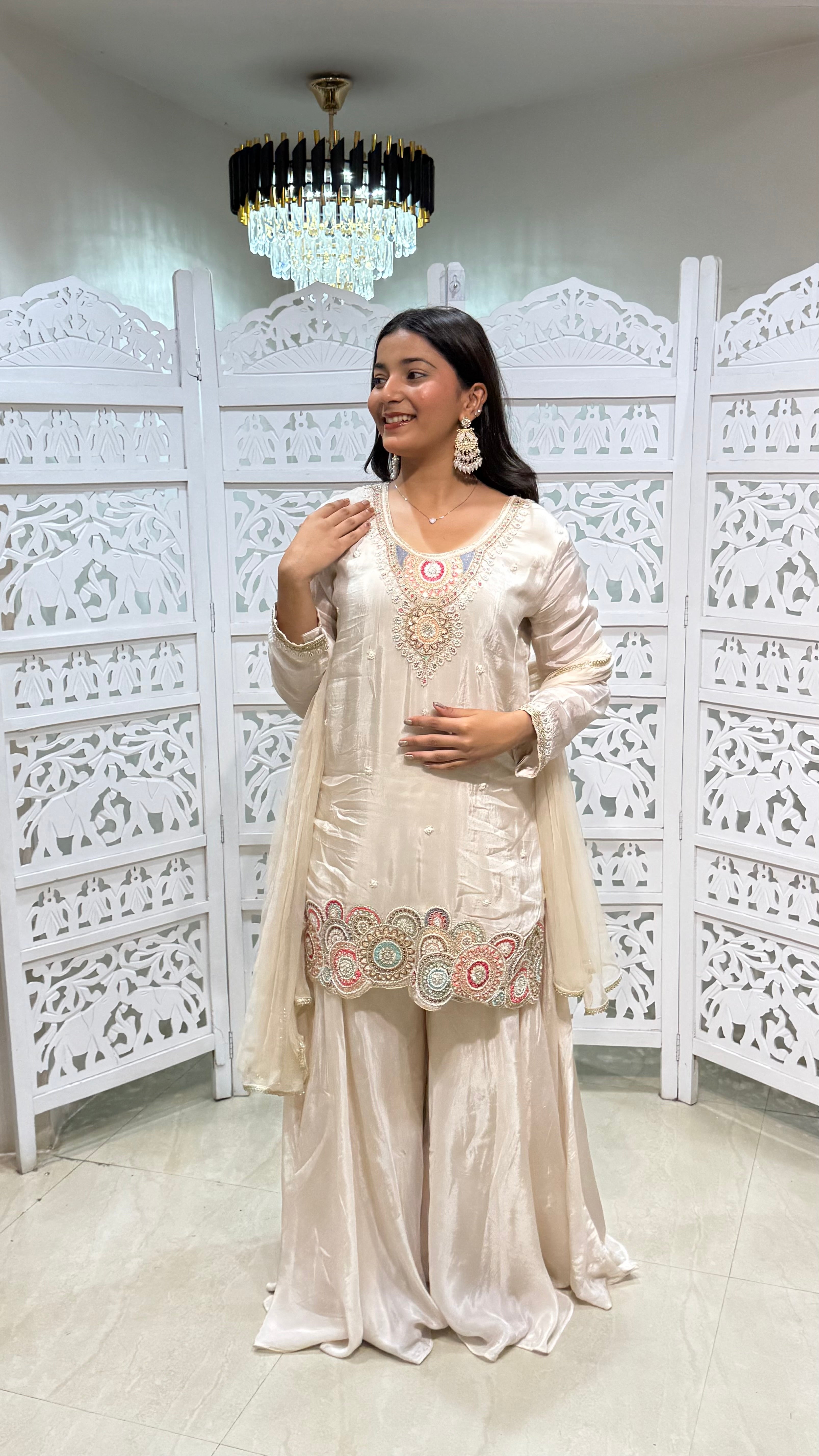 Kurti flair plazo with duppata