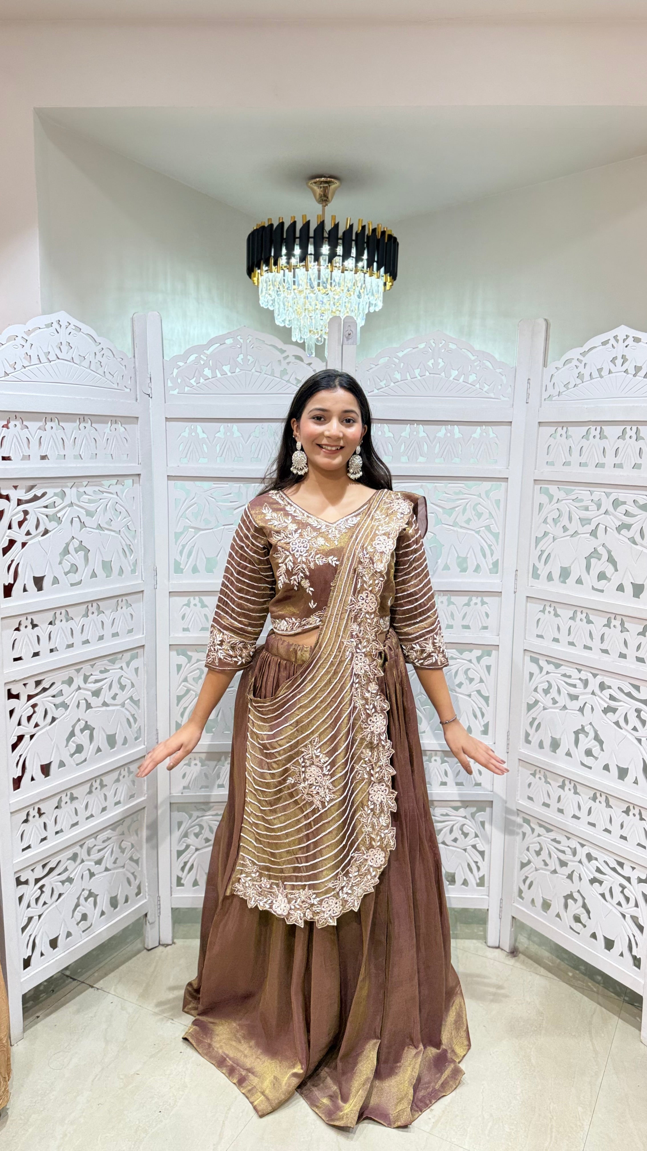 Drape lehenga