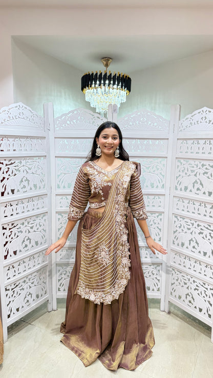 Drape lehenga