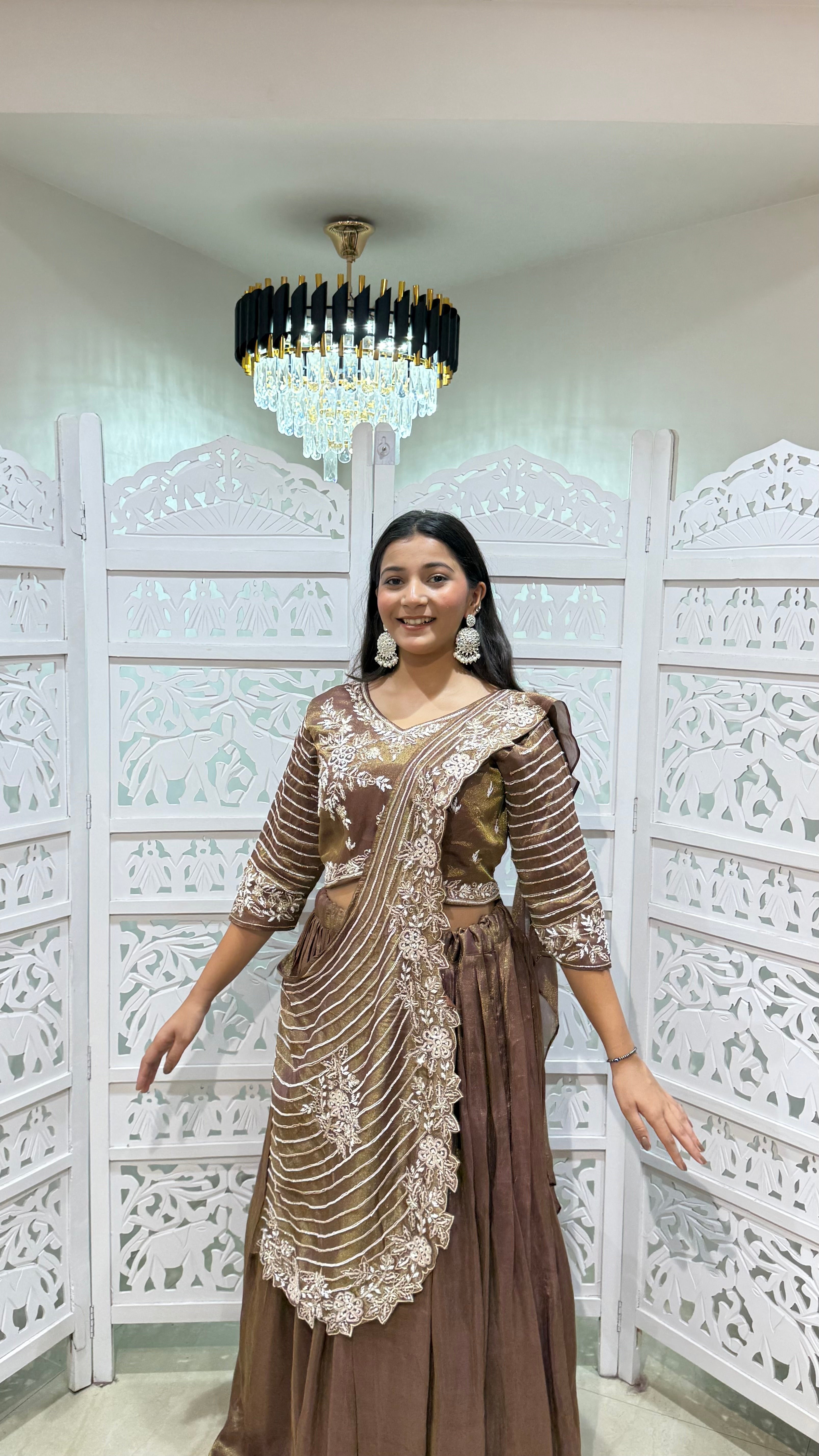 Drape lehenga