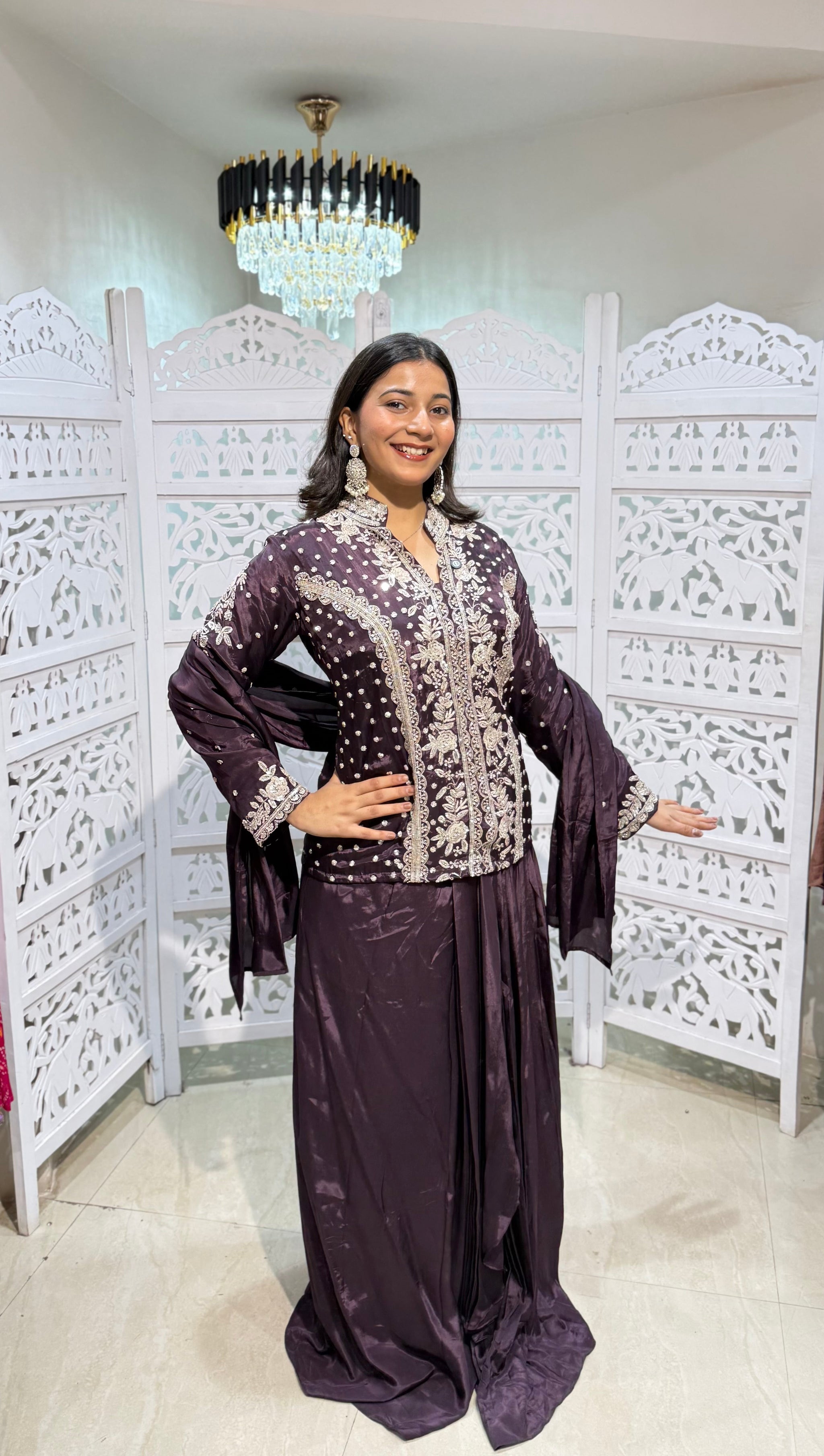 Three piece indowestern