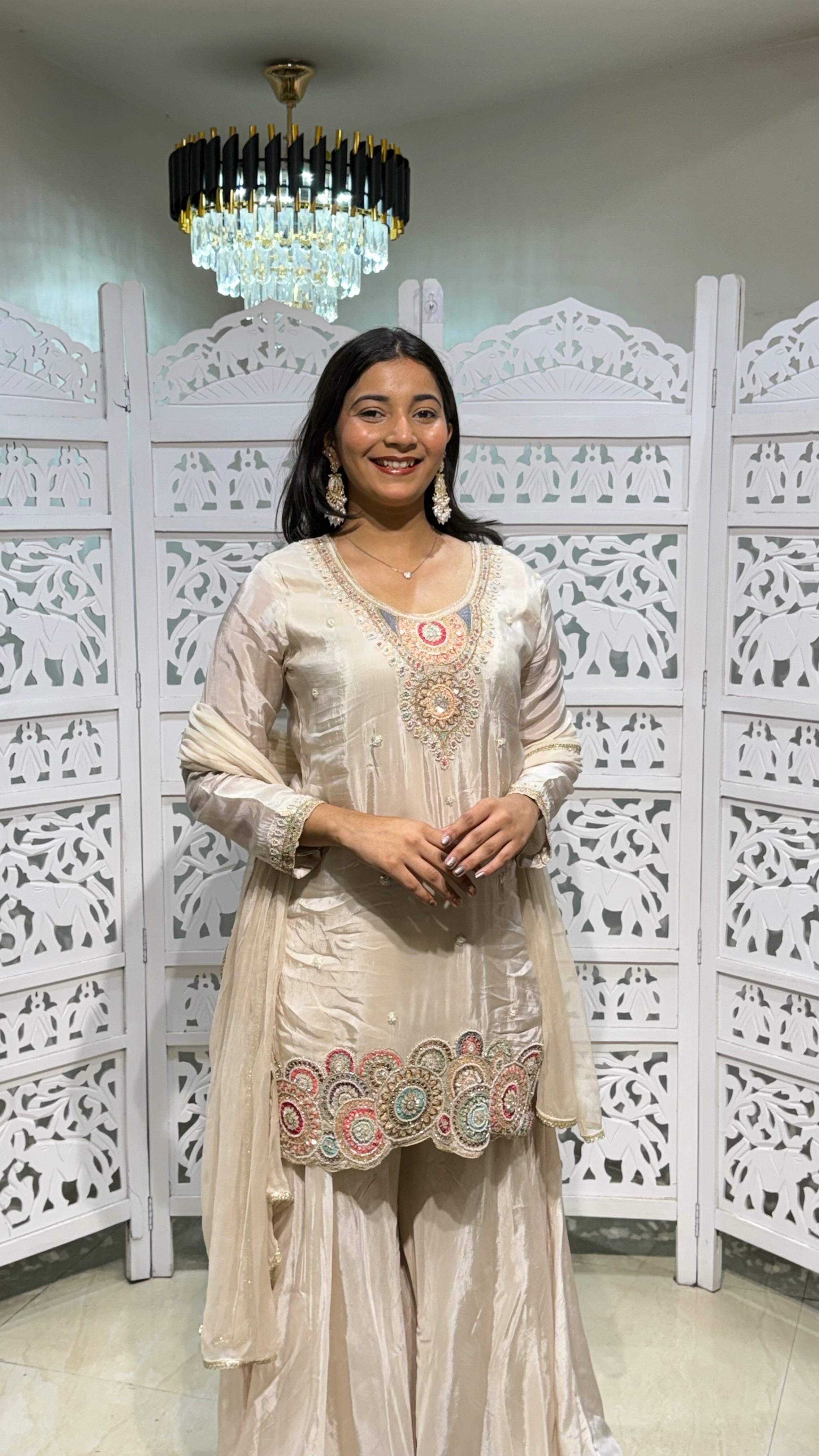Kurti flair plazo with duppata