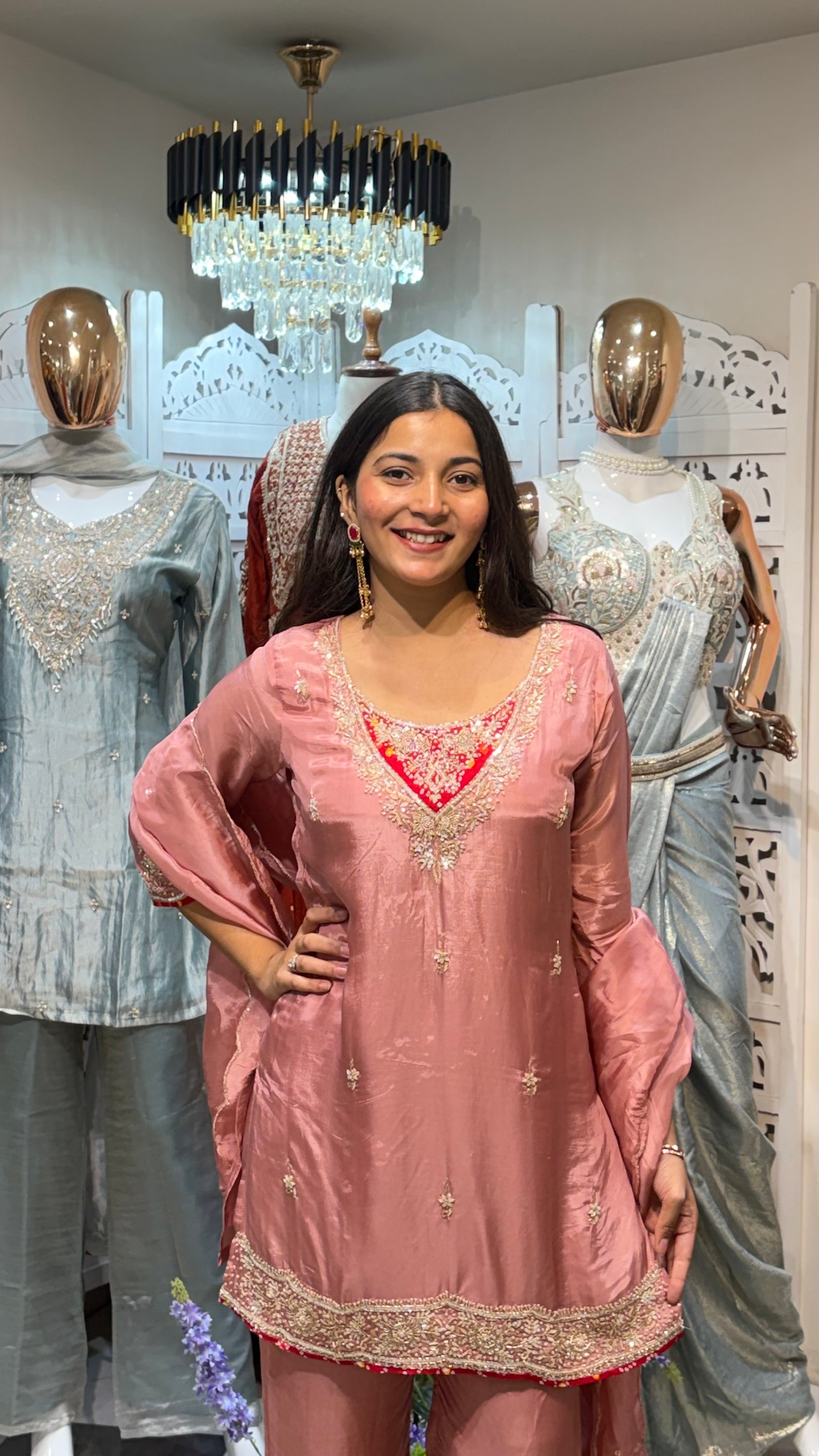 Plazo kurti duppata