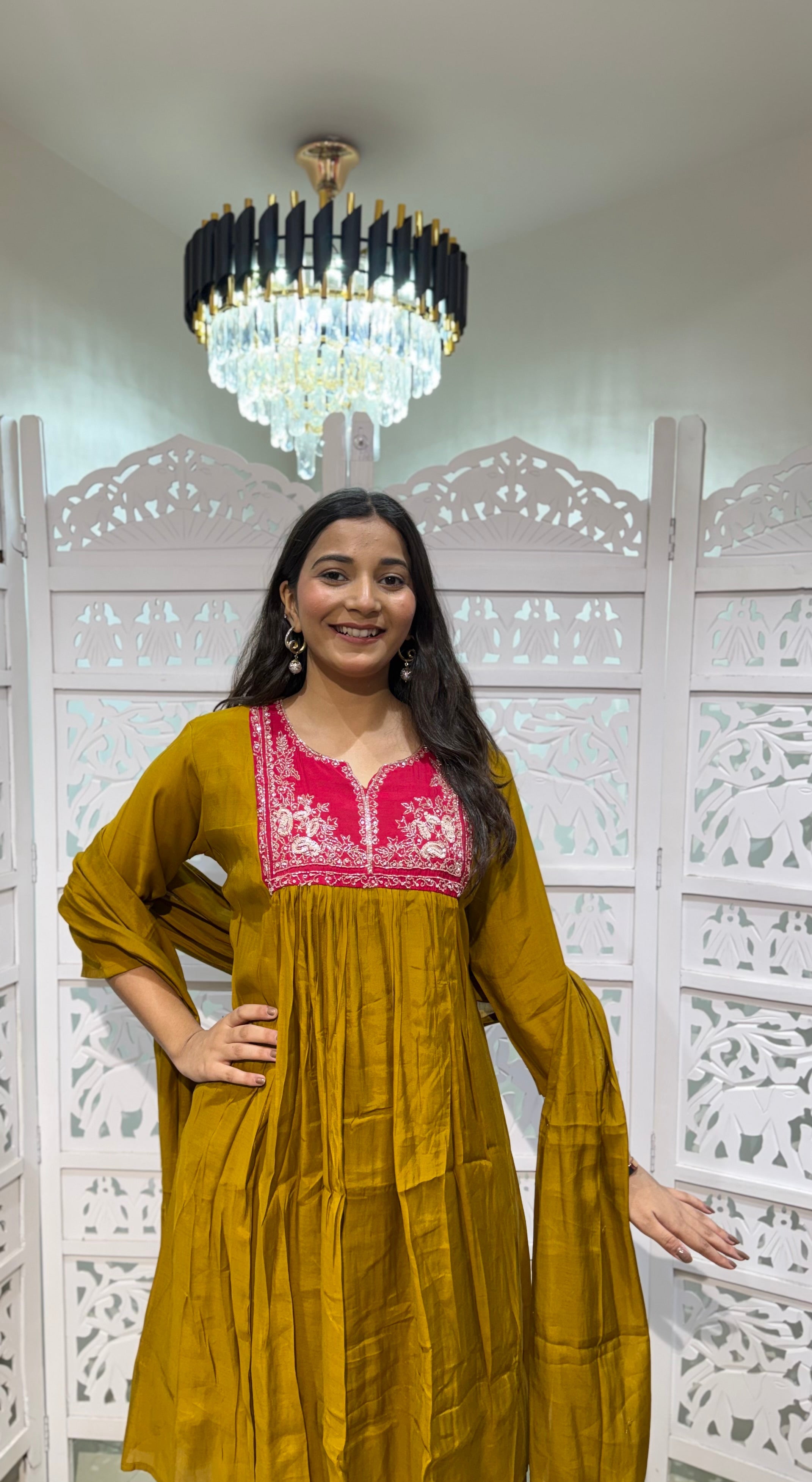 Anarkali pant with duppata