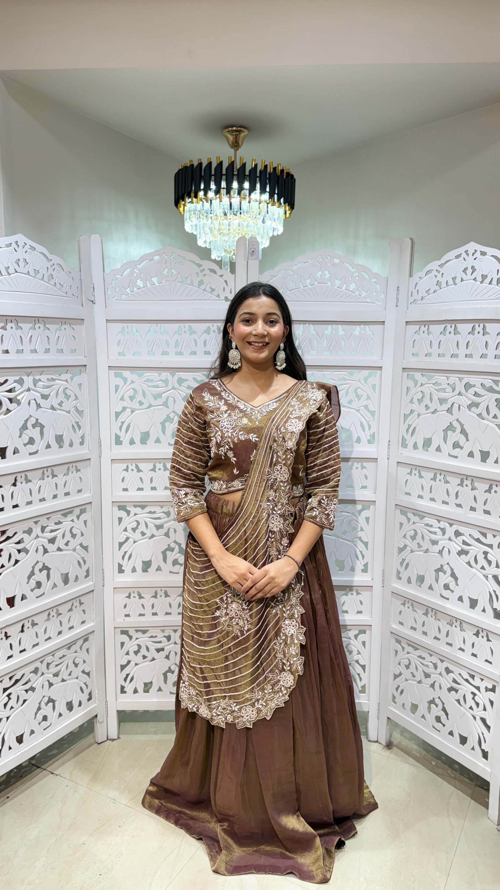 Drape lehenga