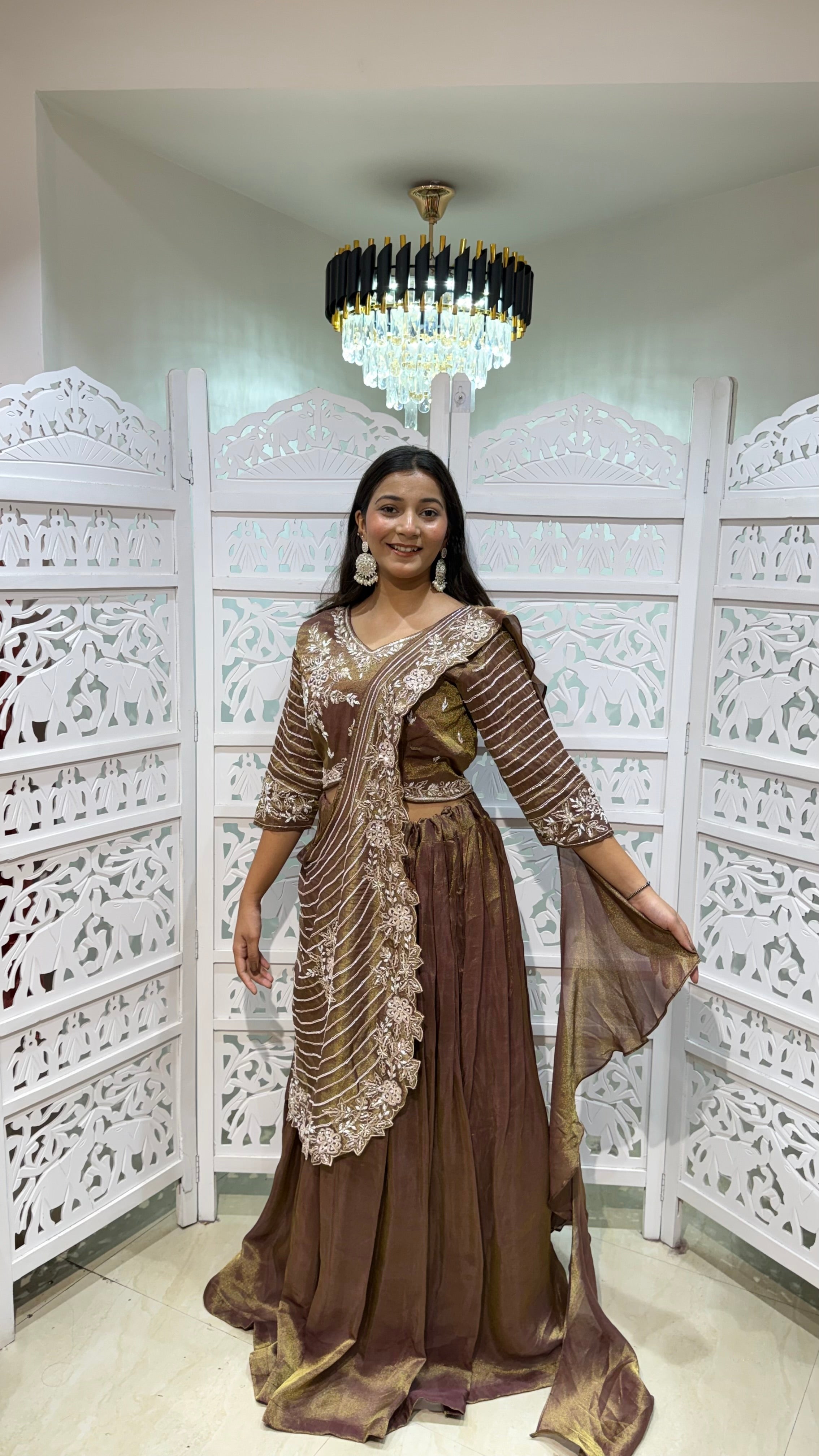 Drape lehenga