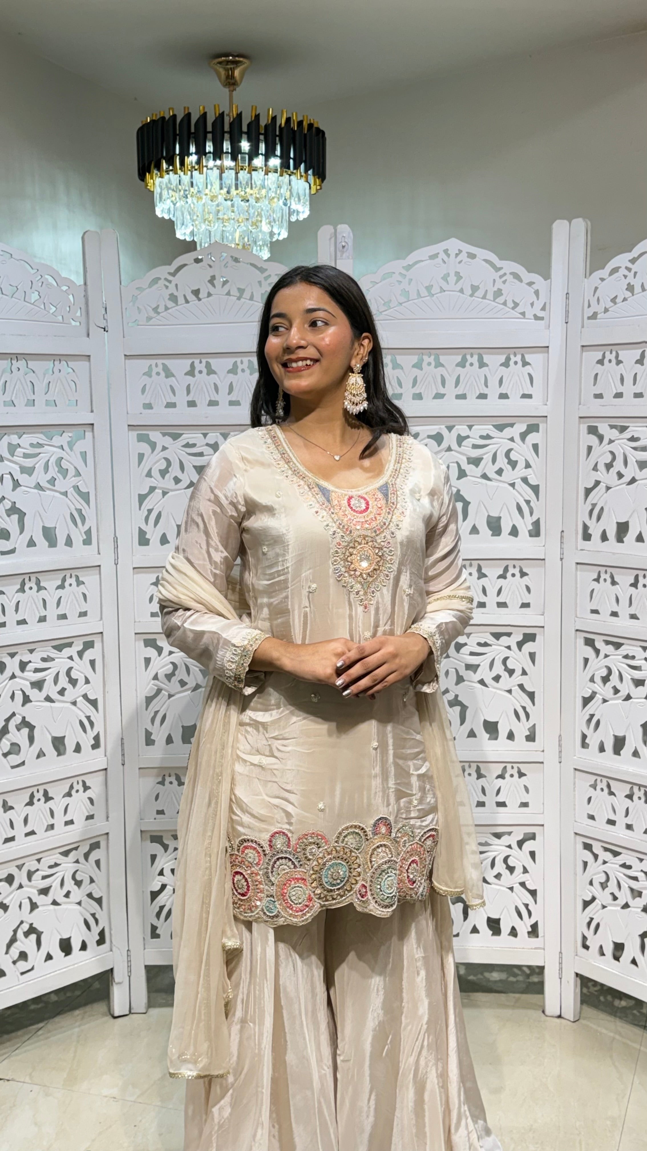 Kurti flair plazo with duppata