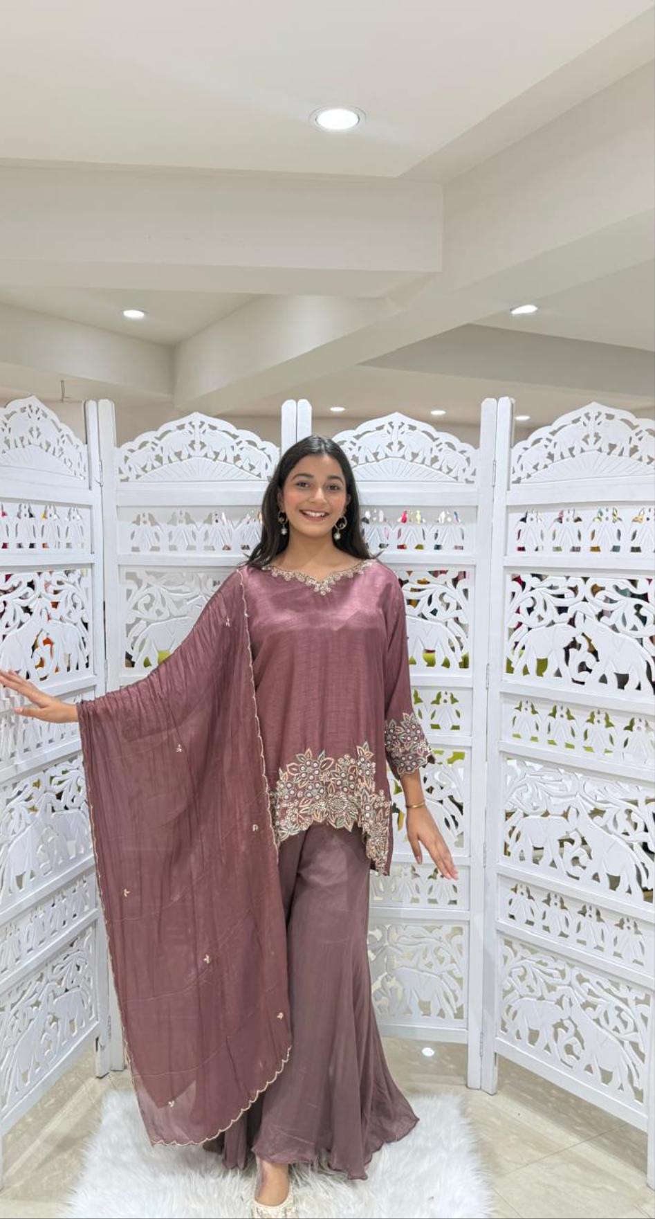 Kurti plazo with Duppata