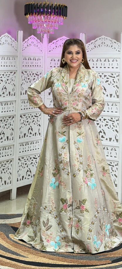 Lehenga Motiwork Sequence jardoshi kattdana Threadwork