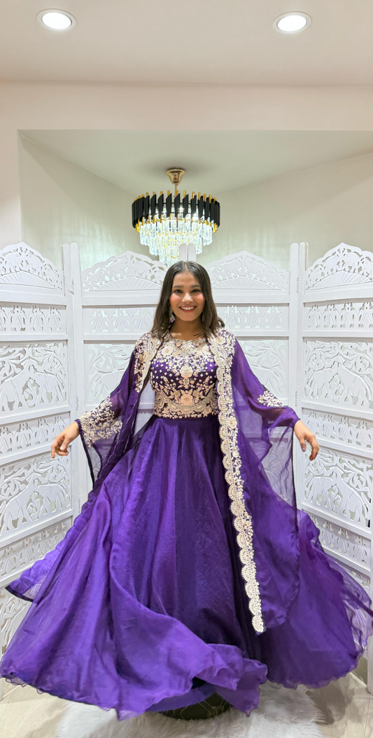 Lehenga jardoshi motiwork