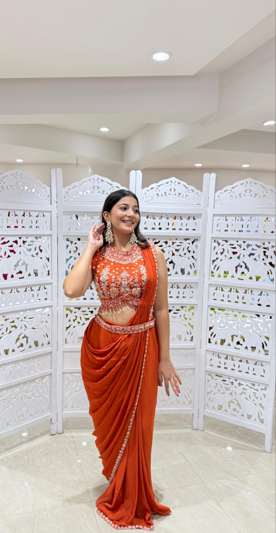 Drape Style indowestern