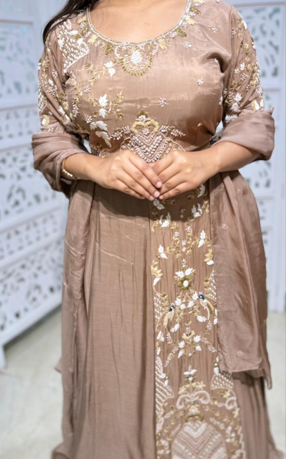 Three piece lehenga Sequence jardoshi
