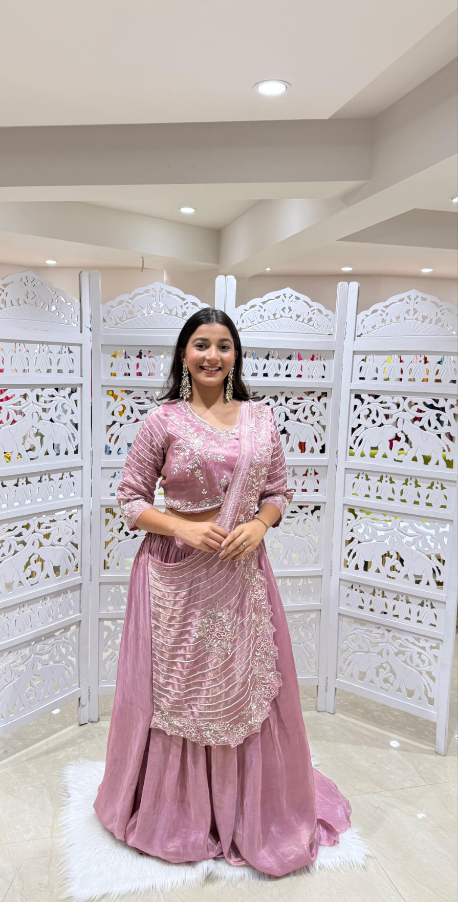 Saree style lehenga