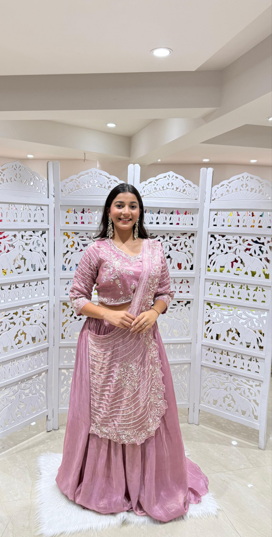 Saree style lehenga